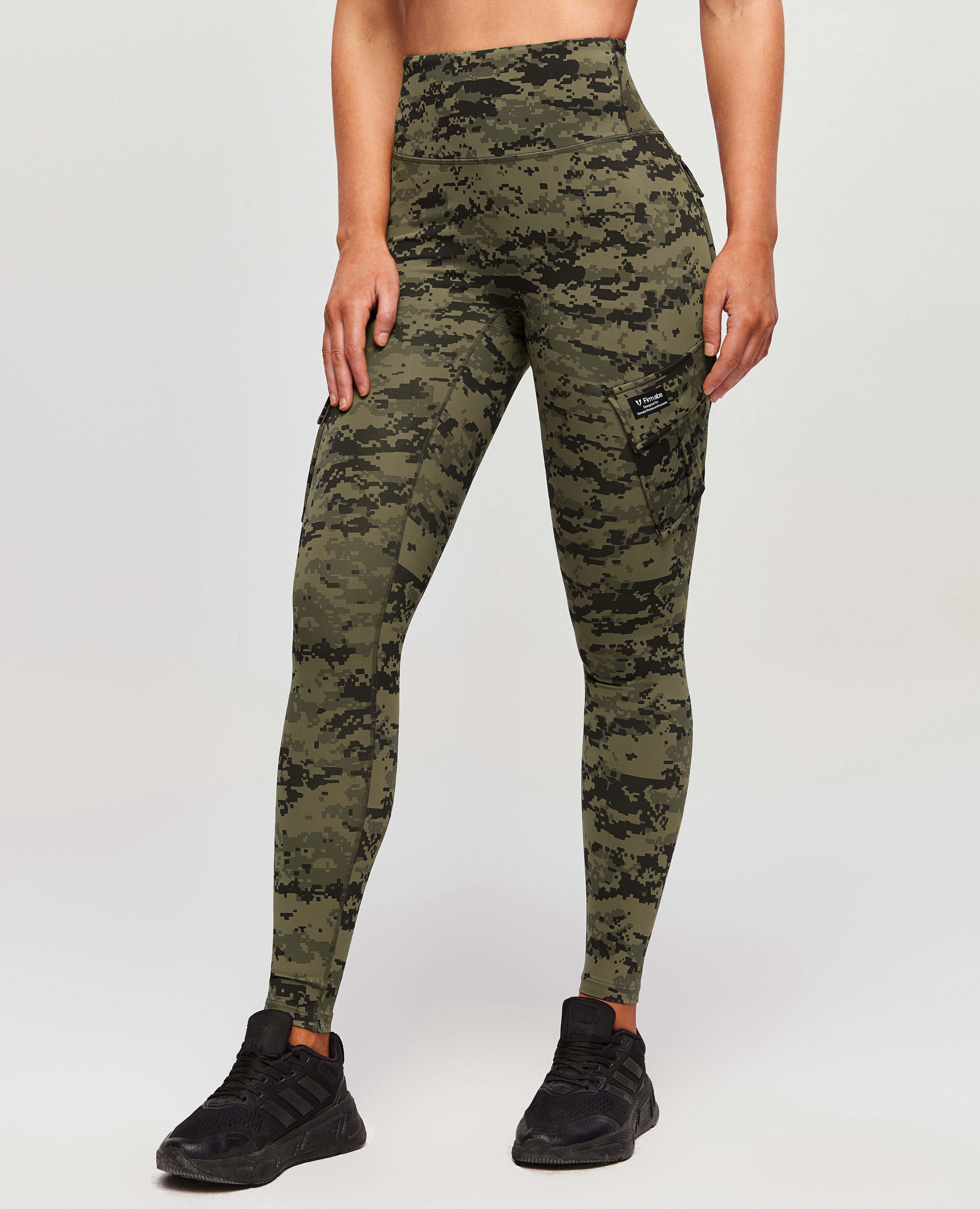 Solo Cargo Leggings - Army Green Camouflage