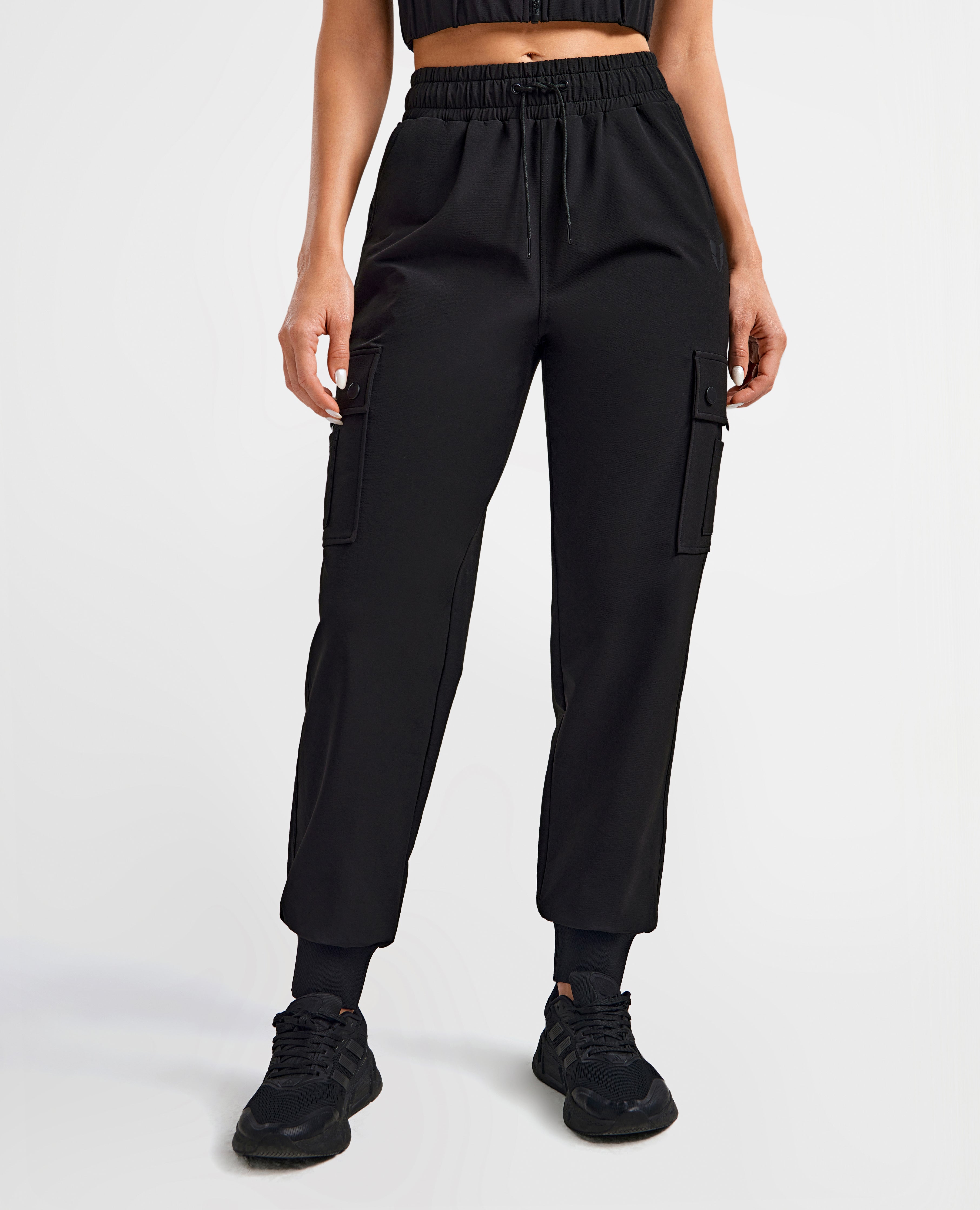 Cargo Pocket Moto Leggings - Black