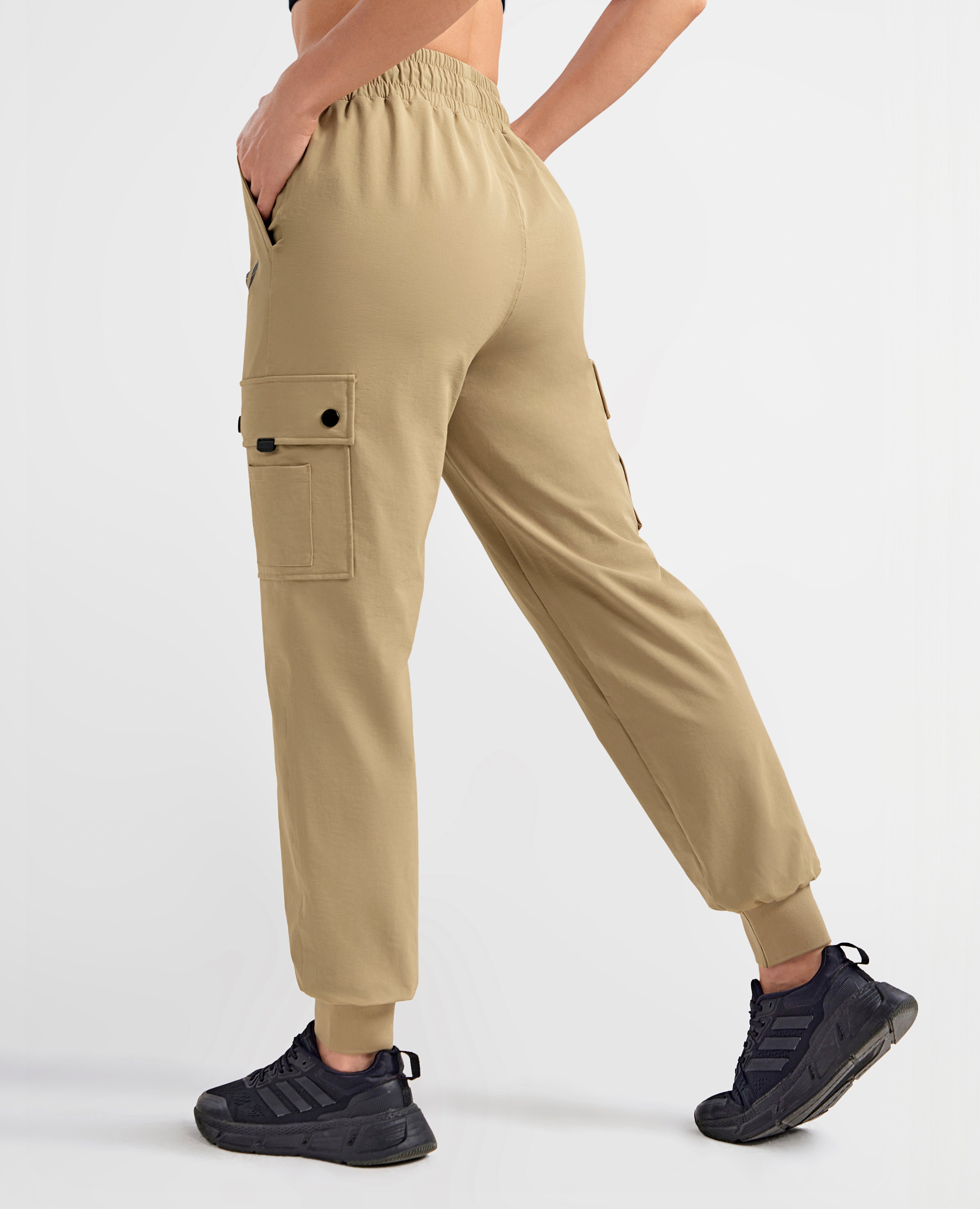 Cargo Pocket Moto Leggings - Khaki