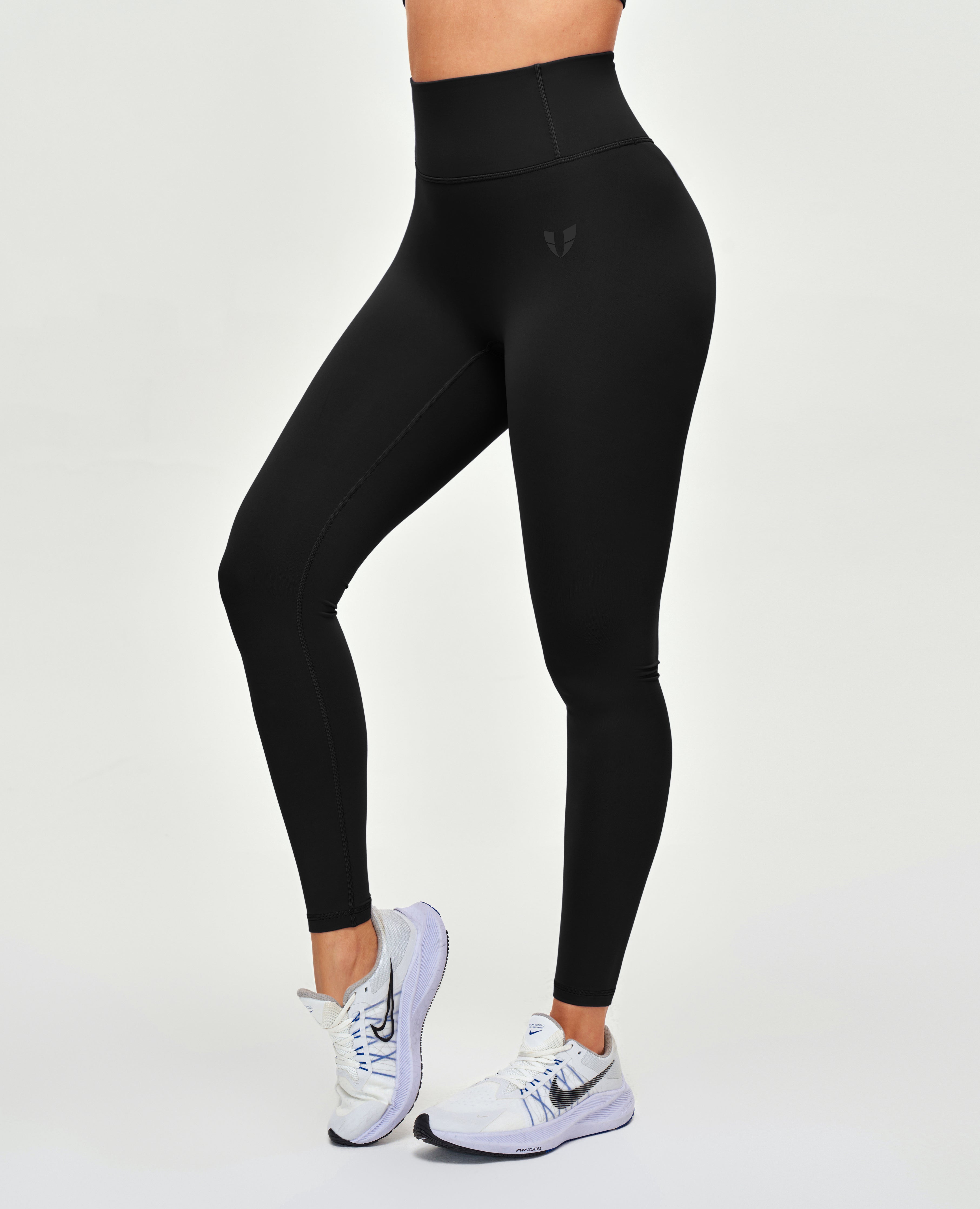 Leggings de compression de taille haute firmabs - noir