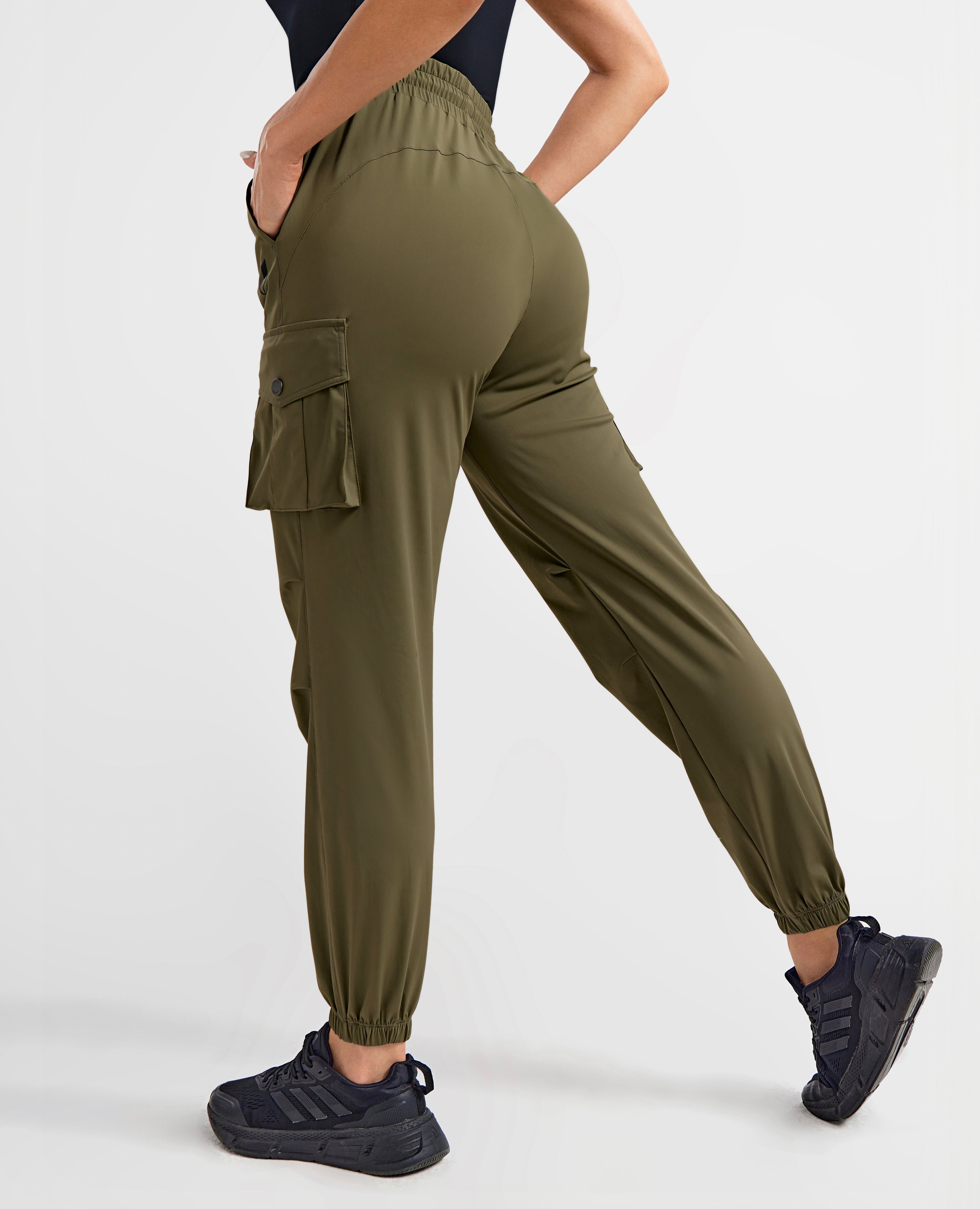 Cargo Pocket Joggers - Felsgrau Grün