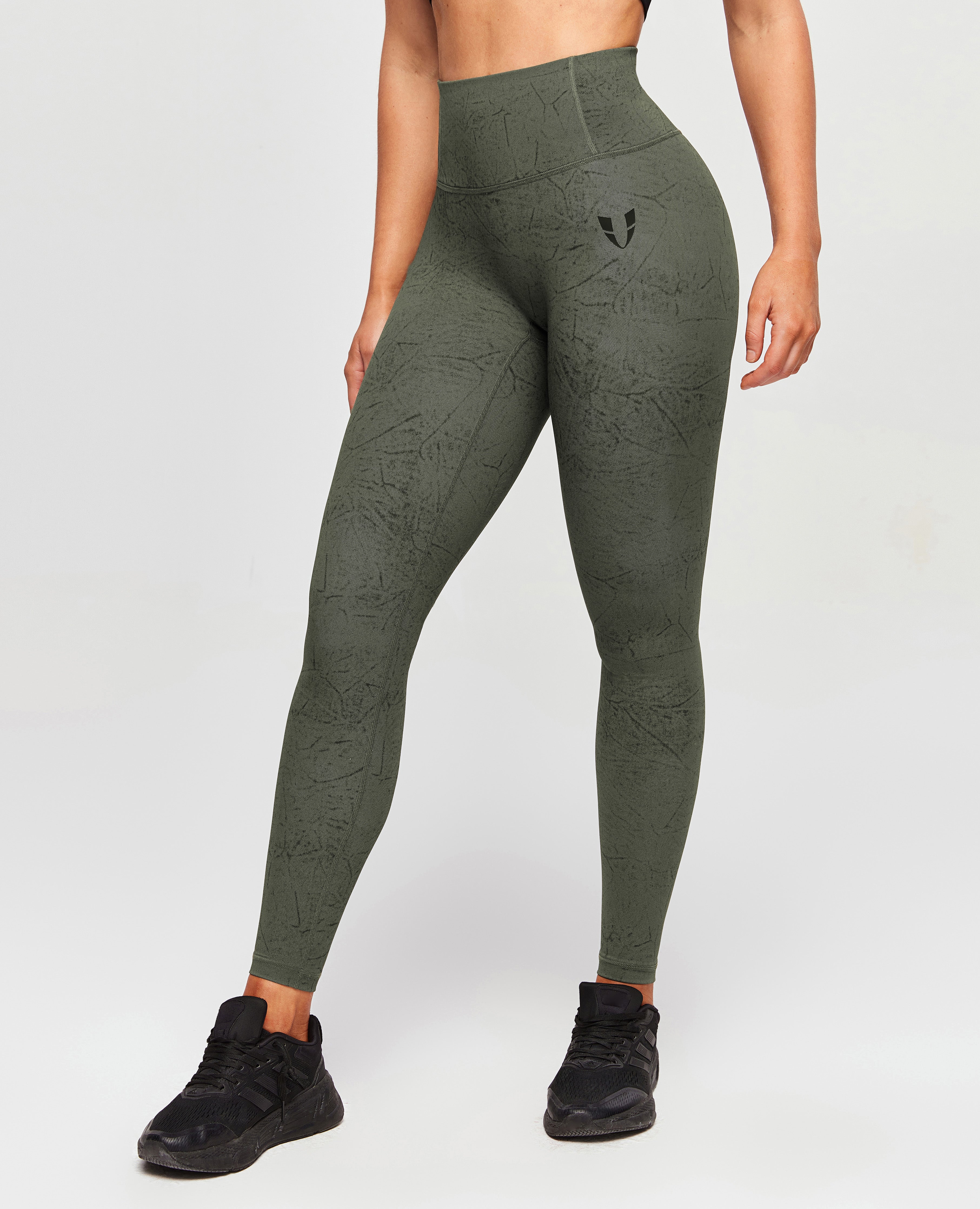 Scrunch Butt Leggings - Moss Green Batik