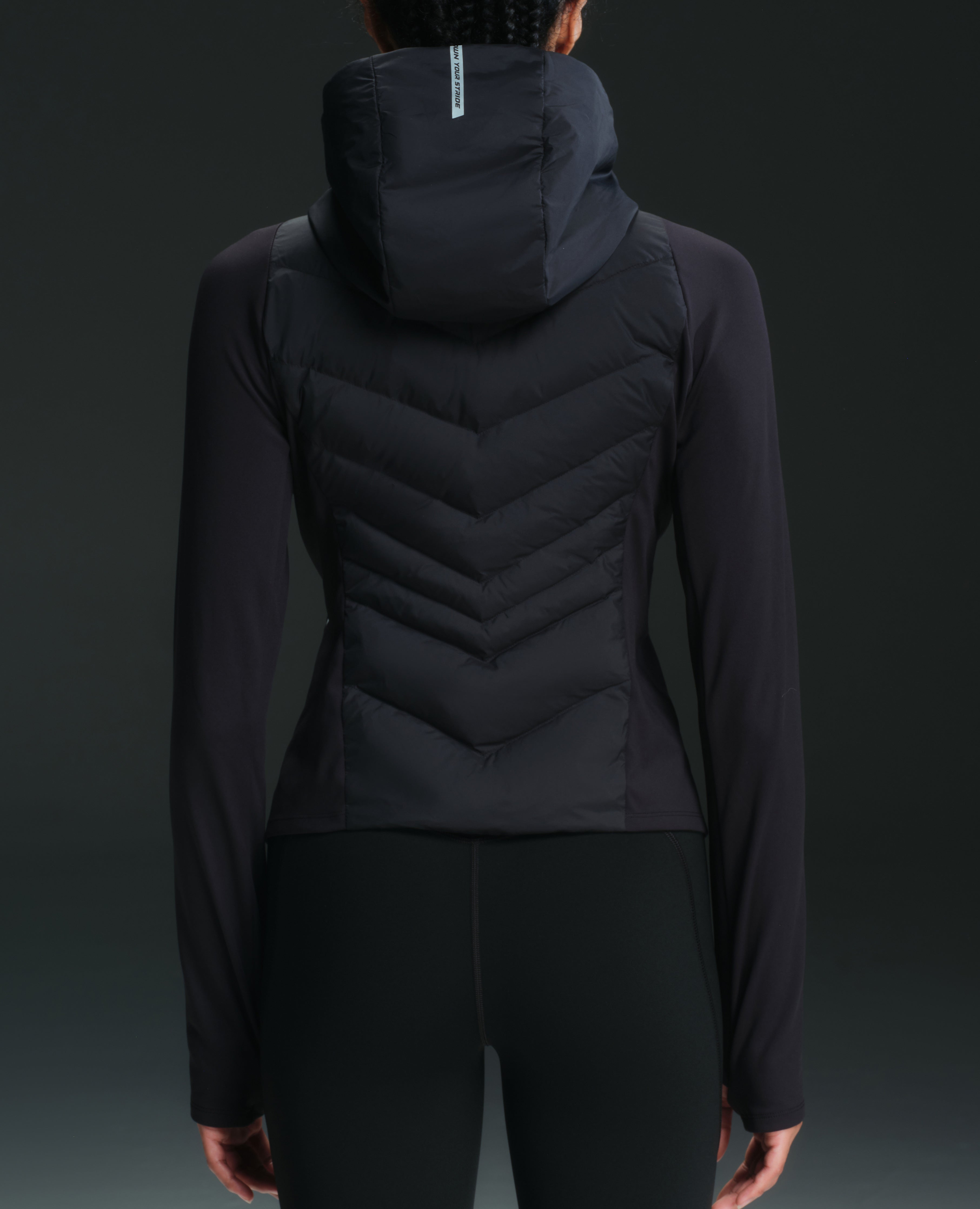 Lightweight Hooded Winter Down Jacket - Black