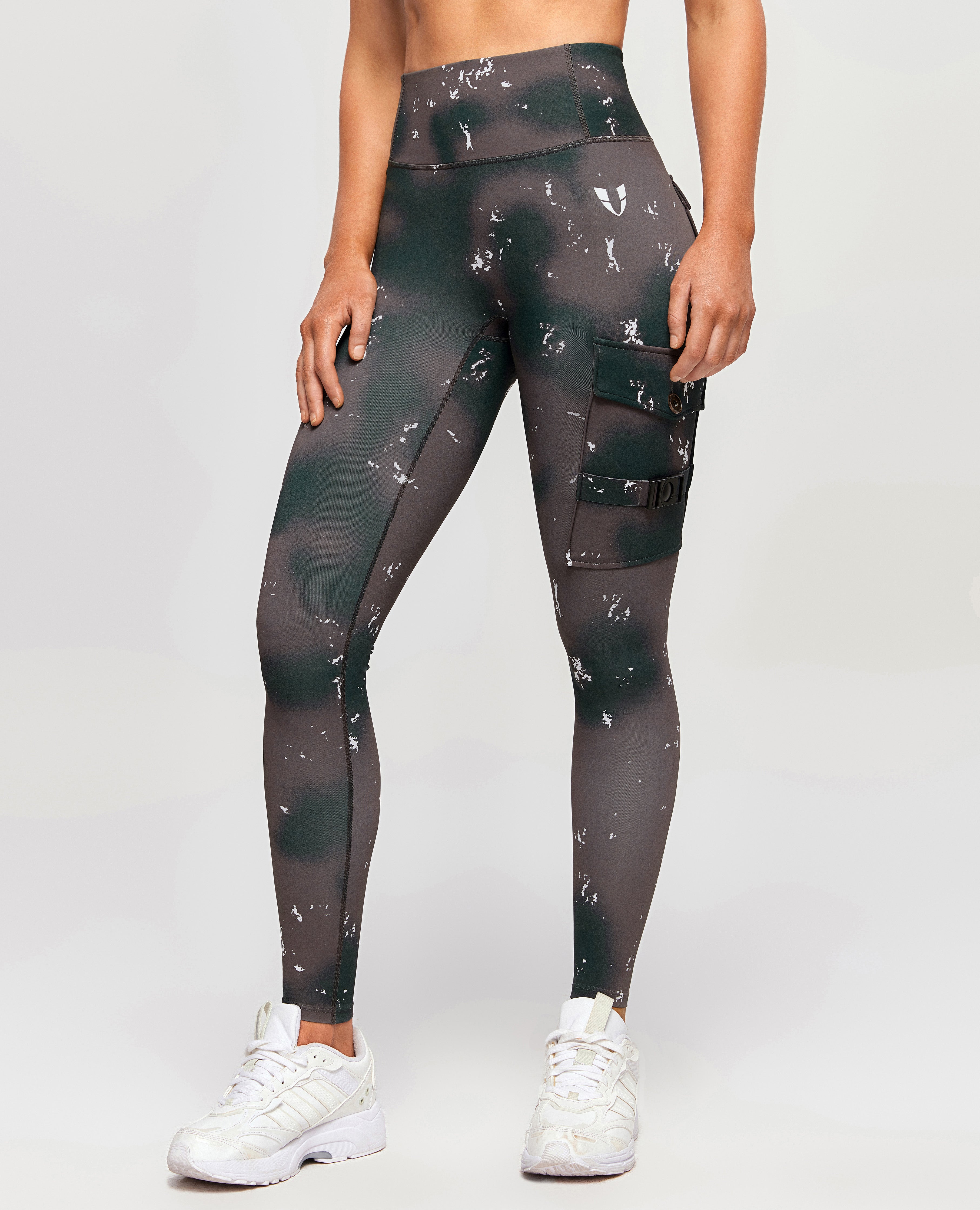 Cargo Fitness Leggings - Phantom Tie Dye