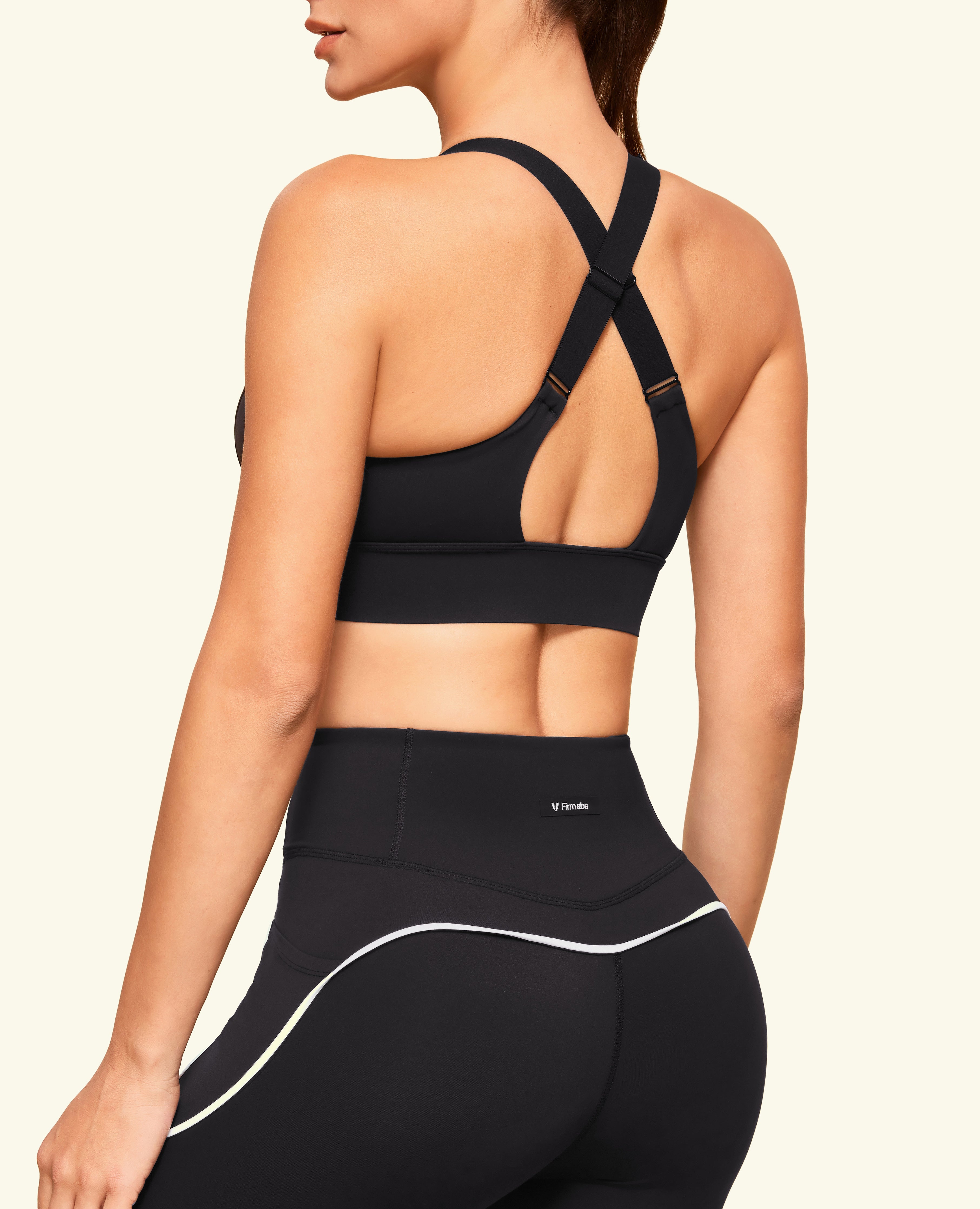 Energy Zip Front High Support Sports Bra - Black