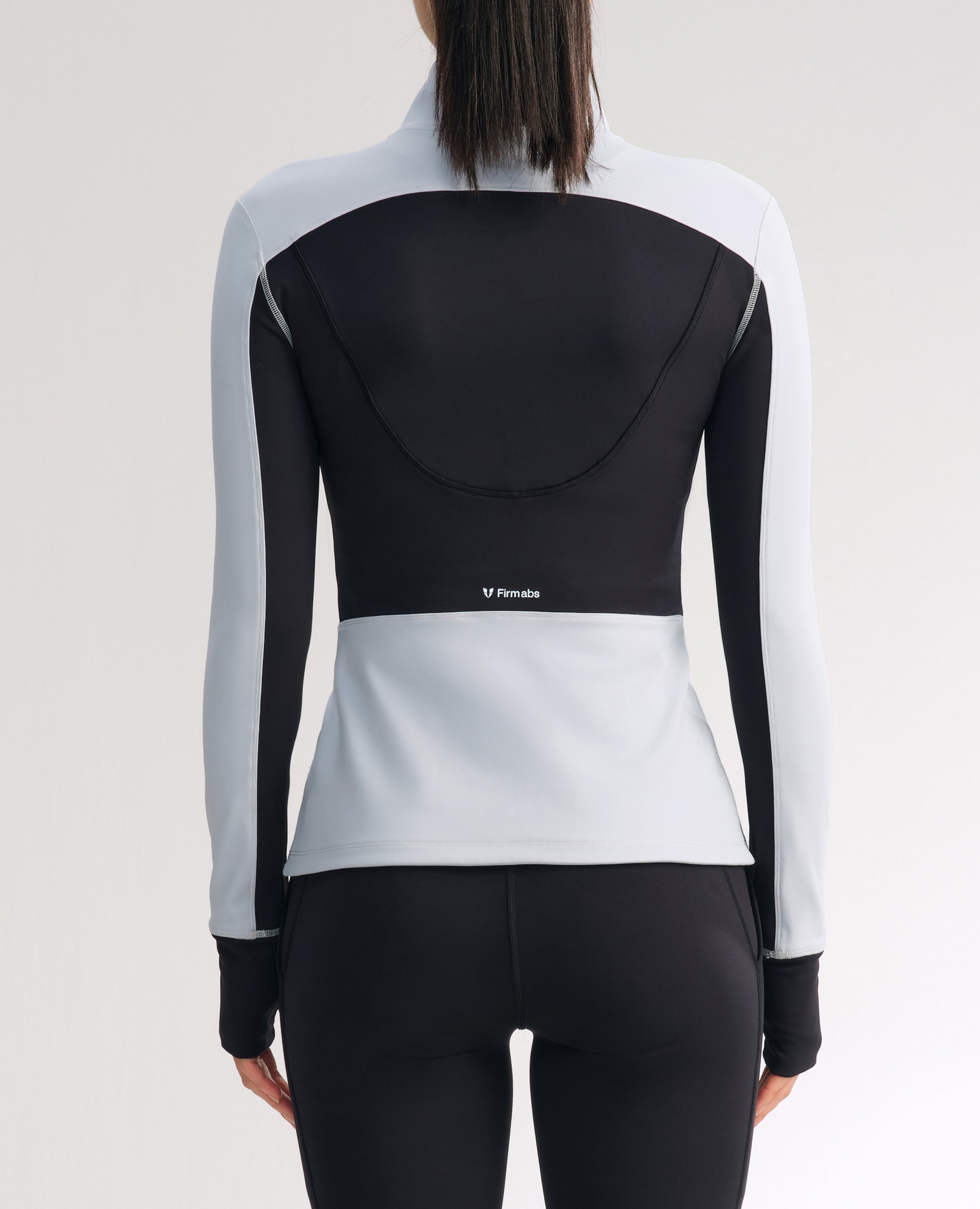 Veste athlétique coupe slim color block - Gris et noir