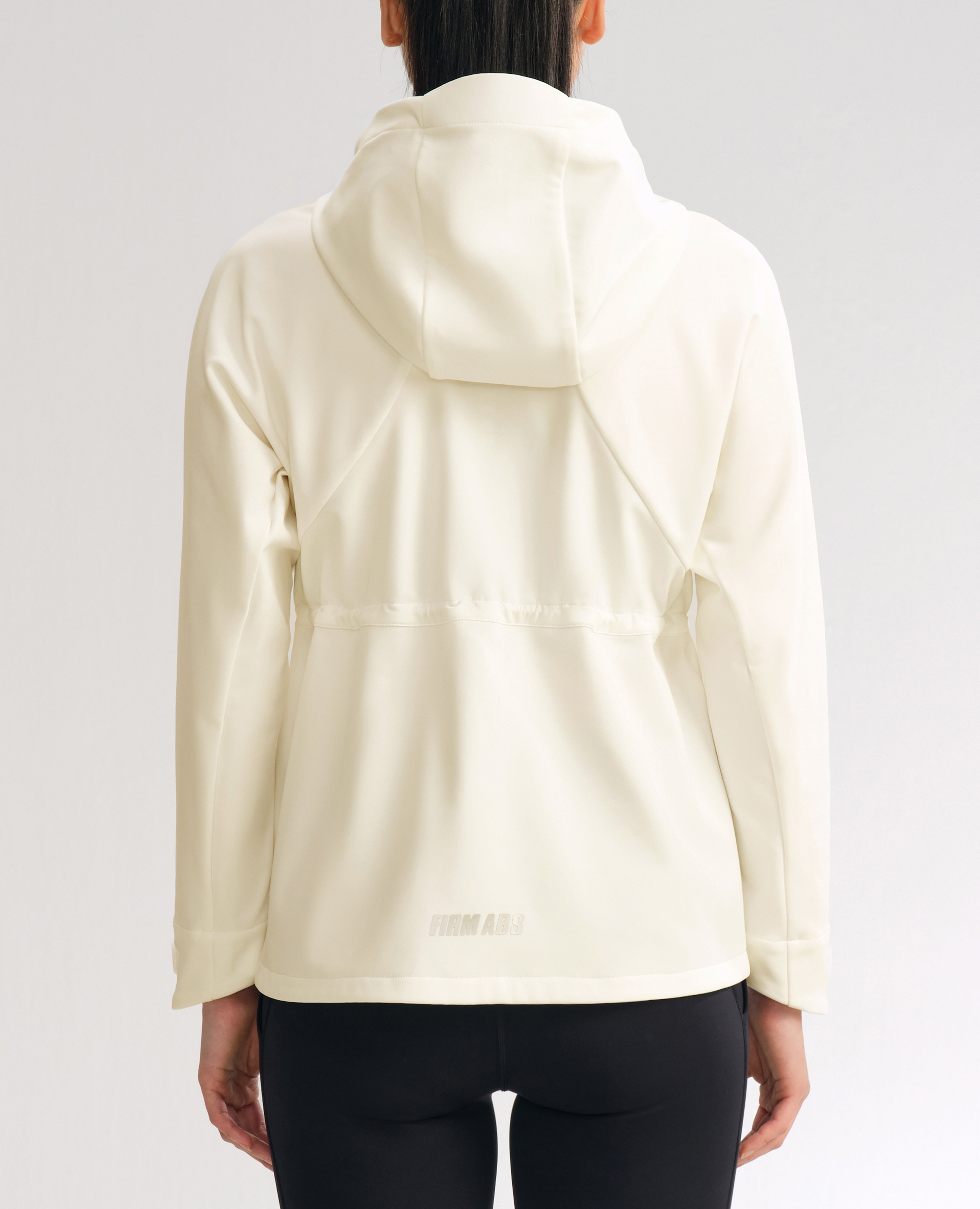Fleece Lined Zip Up Hoodie Jacket - White