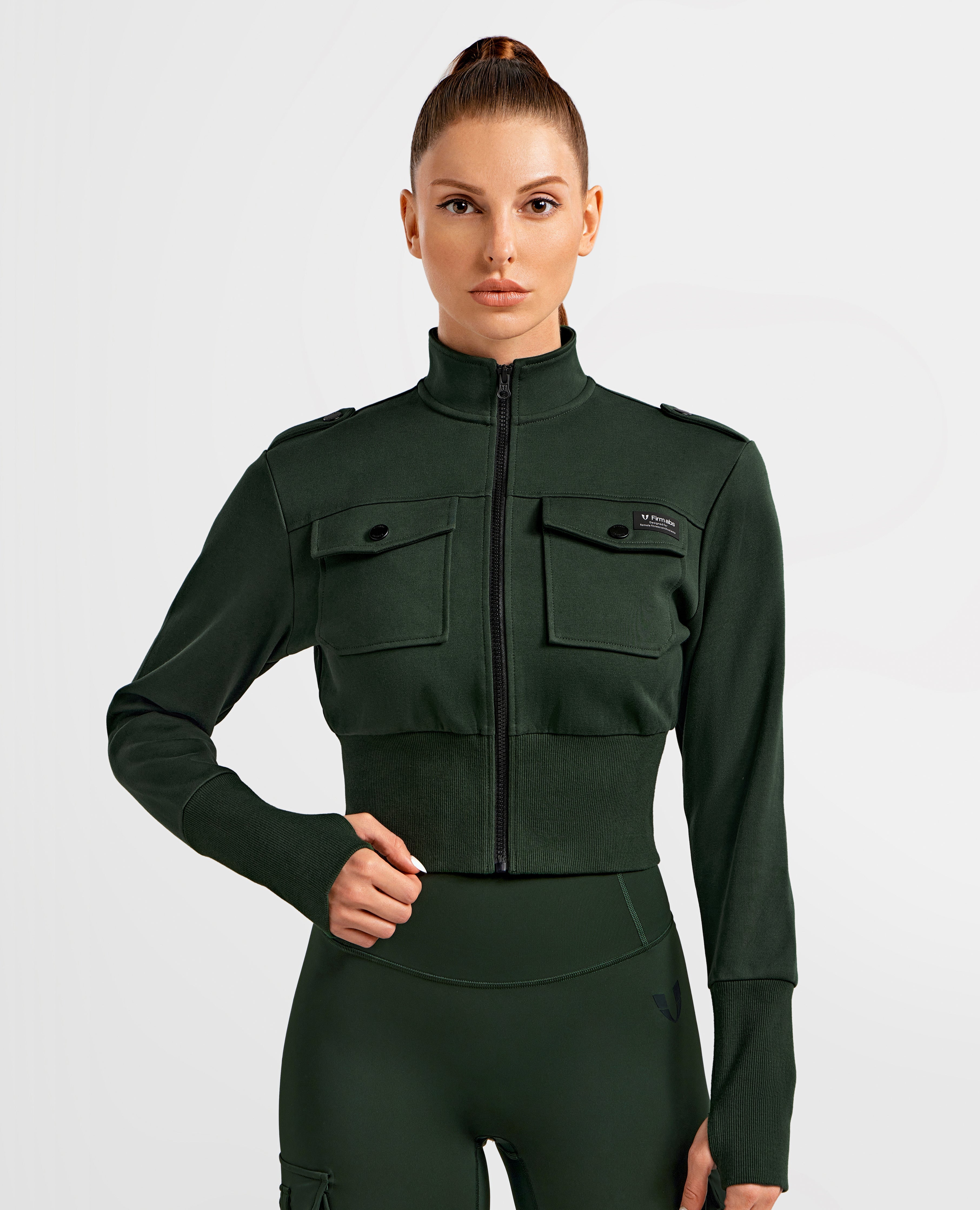 Veste de récolte active en liberté - Green de l'armée noire