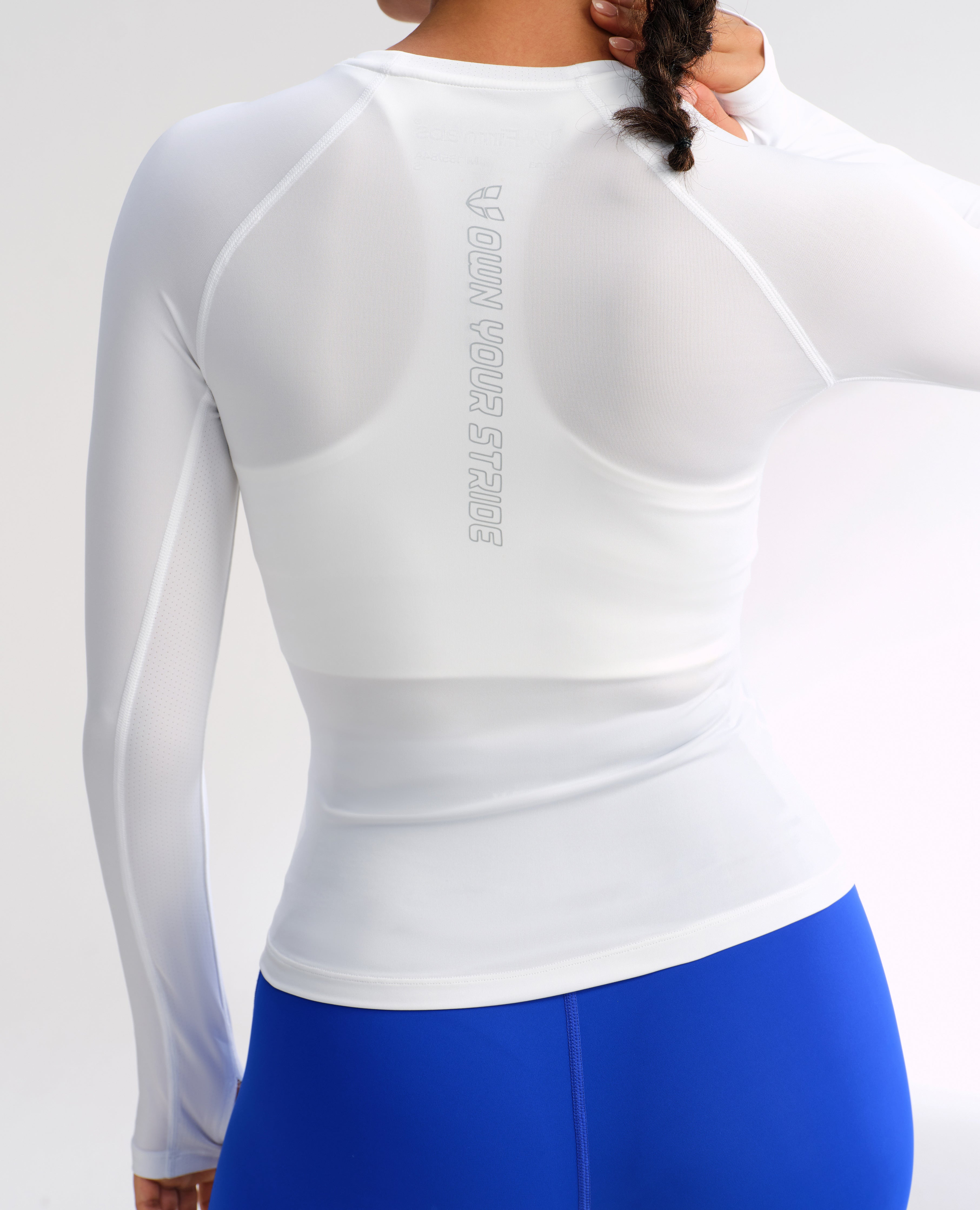 Lightweight Power Reflect Long Sleeve Top - White
