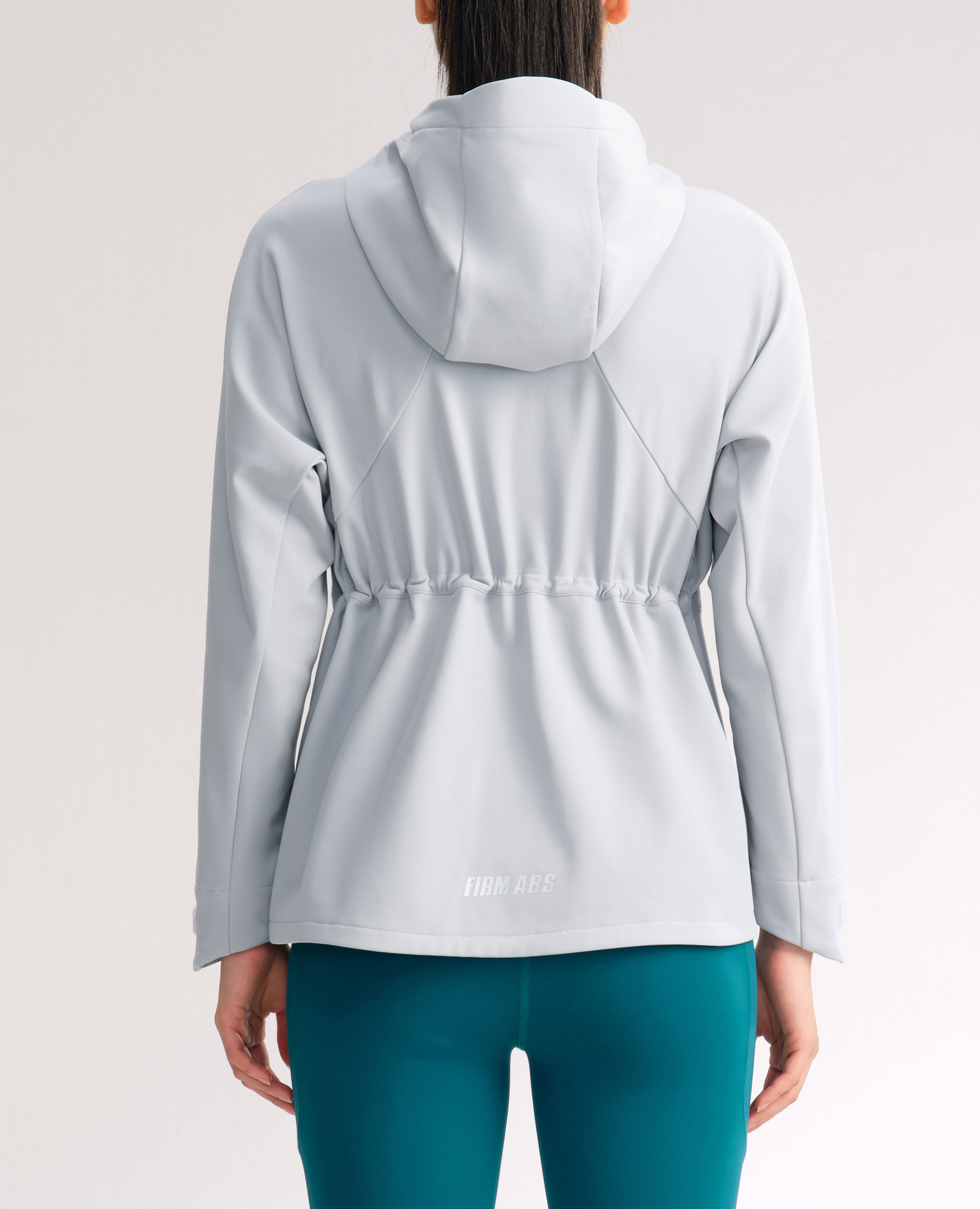 Fleece Lined Zip Up Hoodie Jacket - Gray