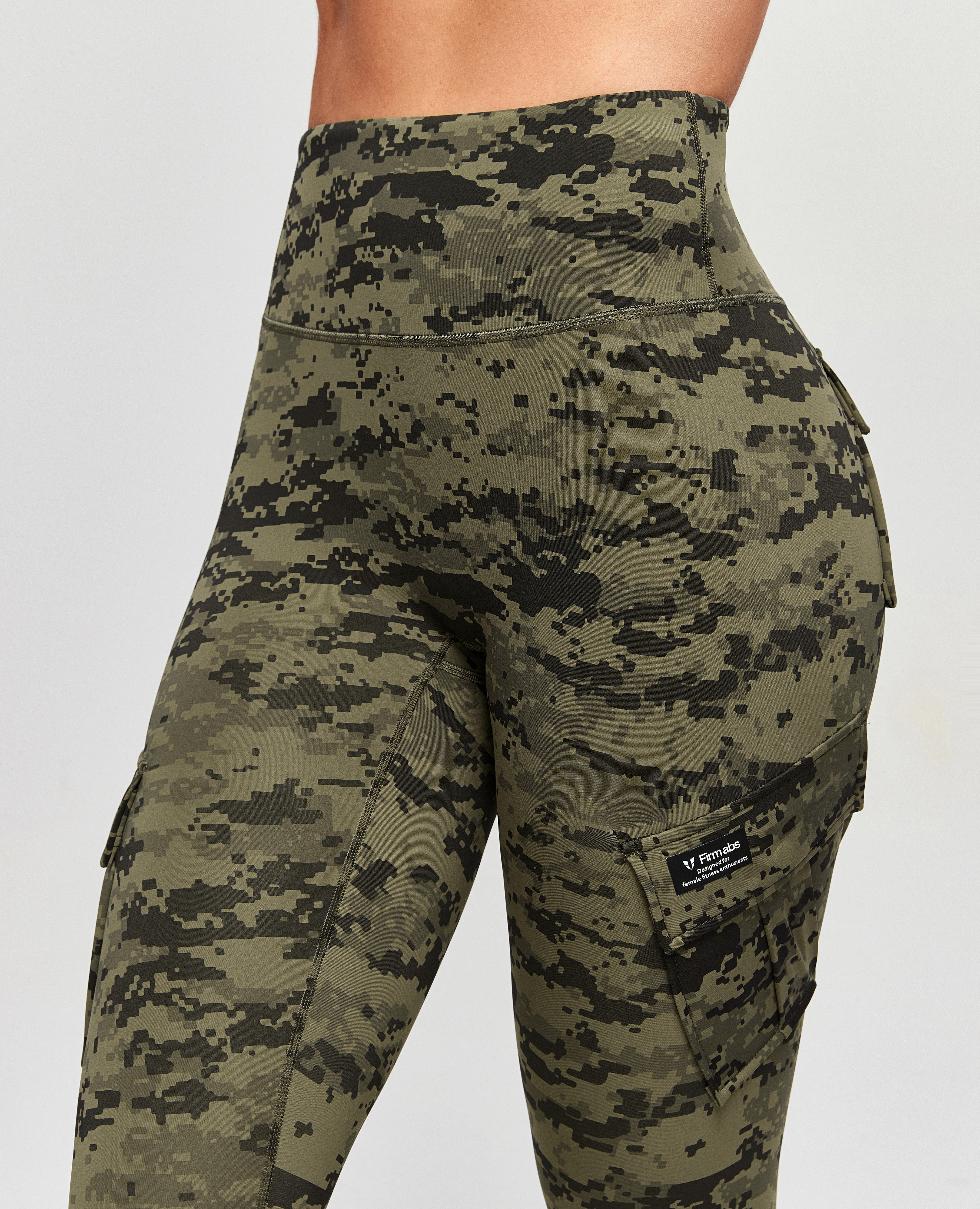 Solo Cargo Leggings - Army Green Camouflage