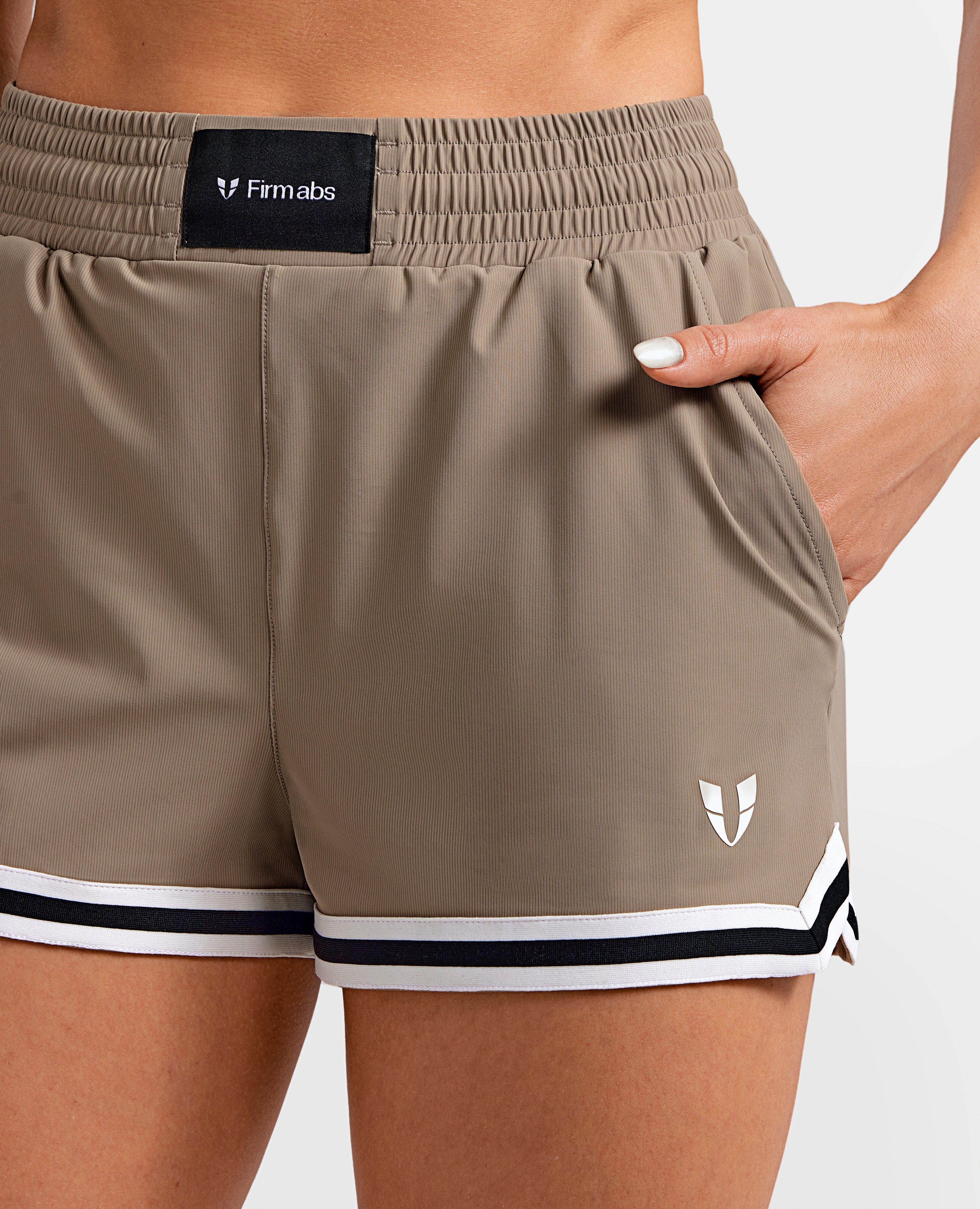 Firmabs Vivid Flow Shorts - Brown Beige