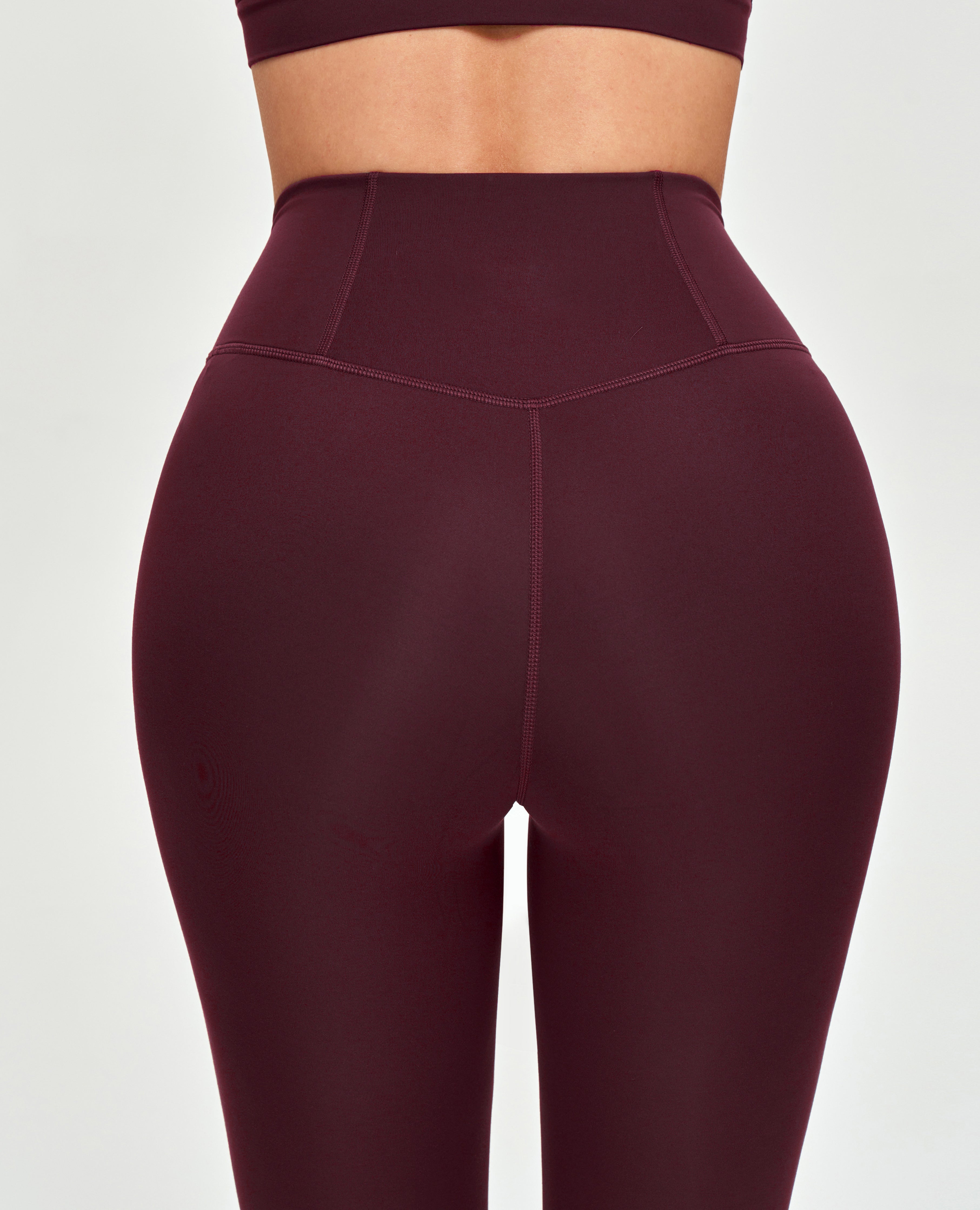 Firmabs High Waist Compression Leggings - Dark Wine Red