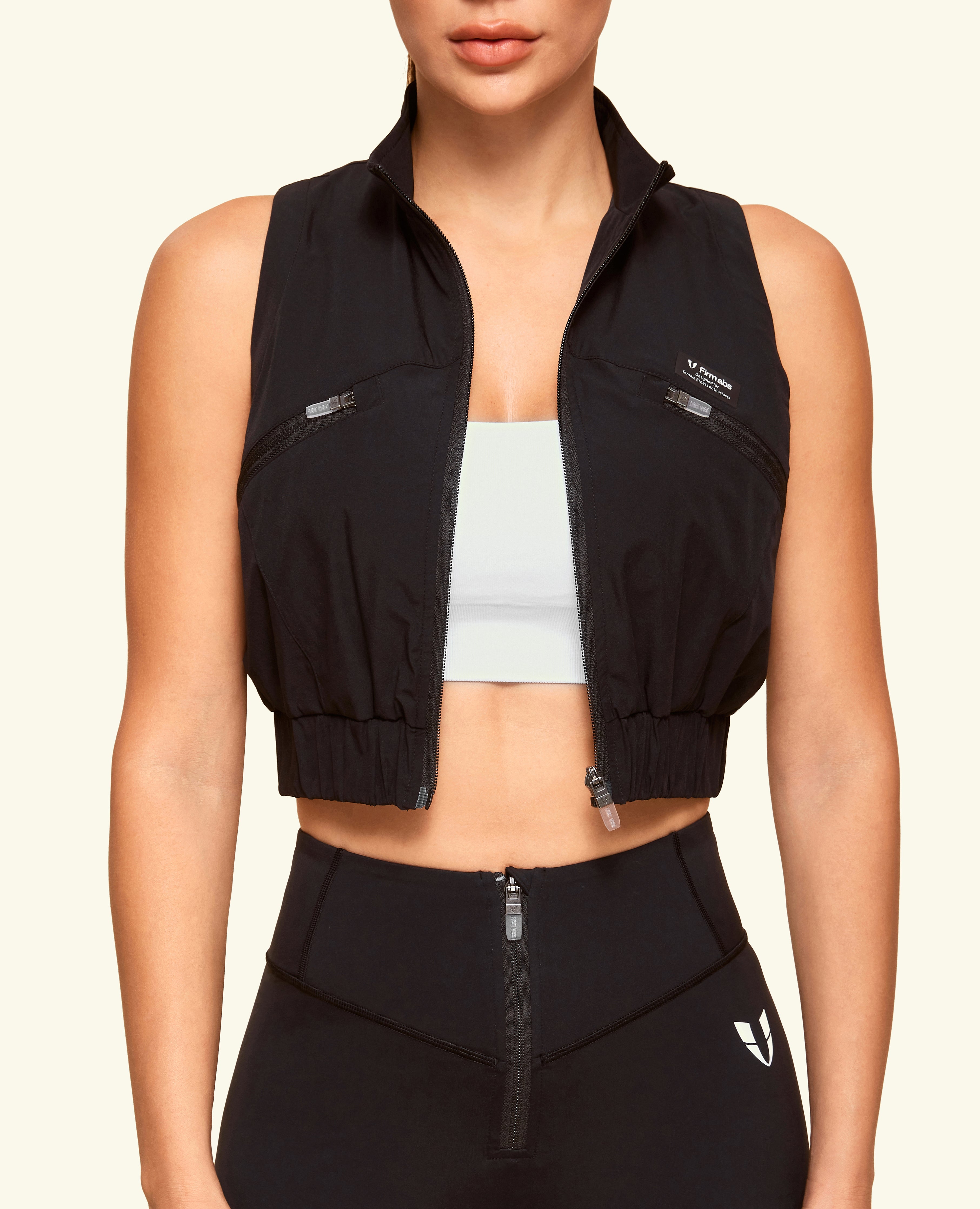 Active Core Cropped Vest - Black