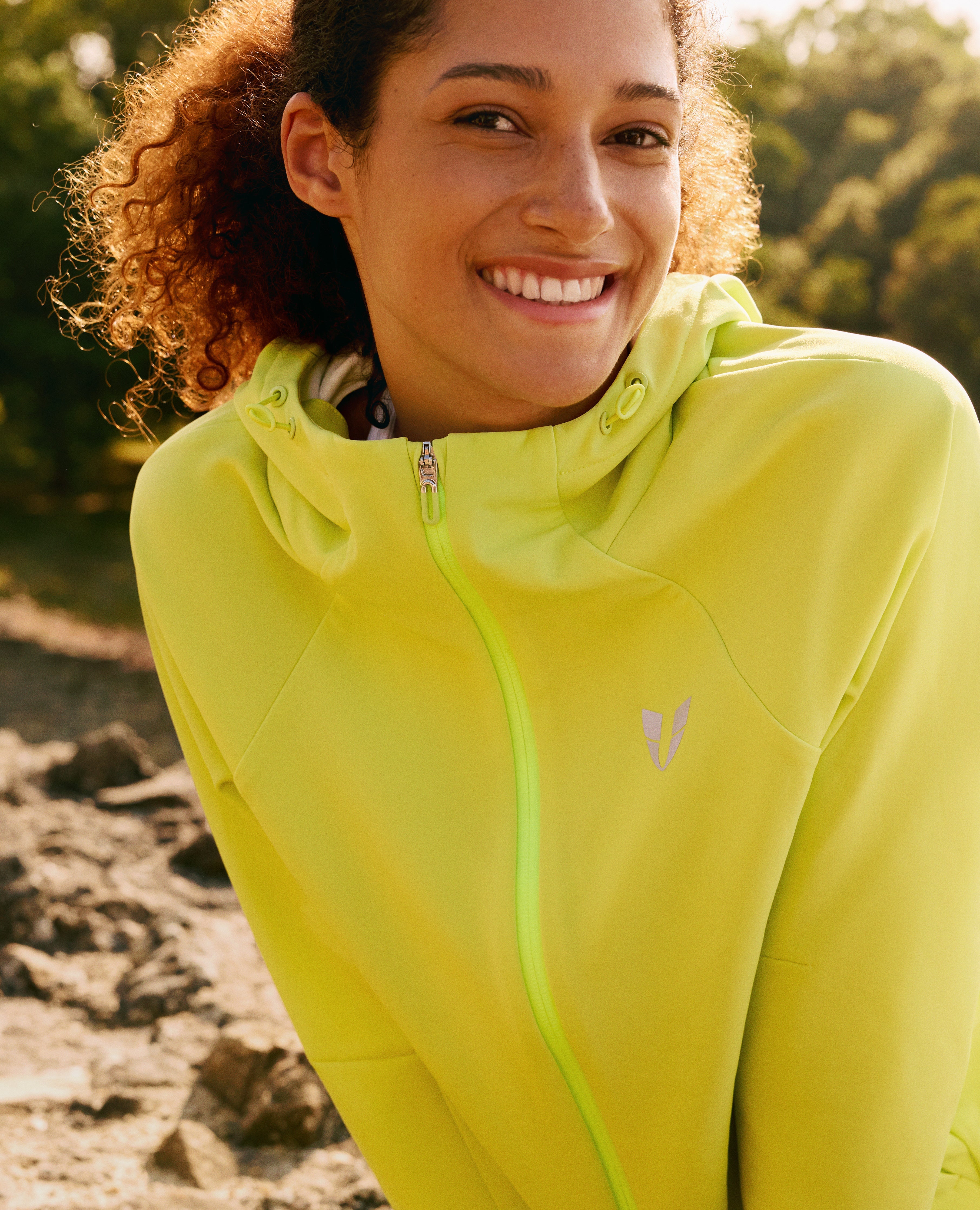 Fleece Lined Zip Up Hoodie Jacket - Lemon Yellow