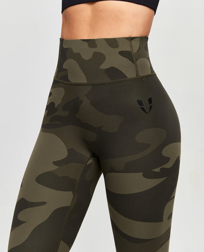 Scrunch Butt Leggings - Armeegrünes Camouflage