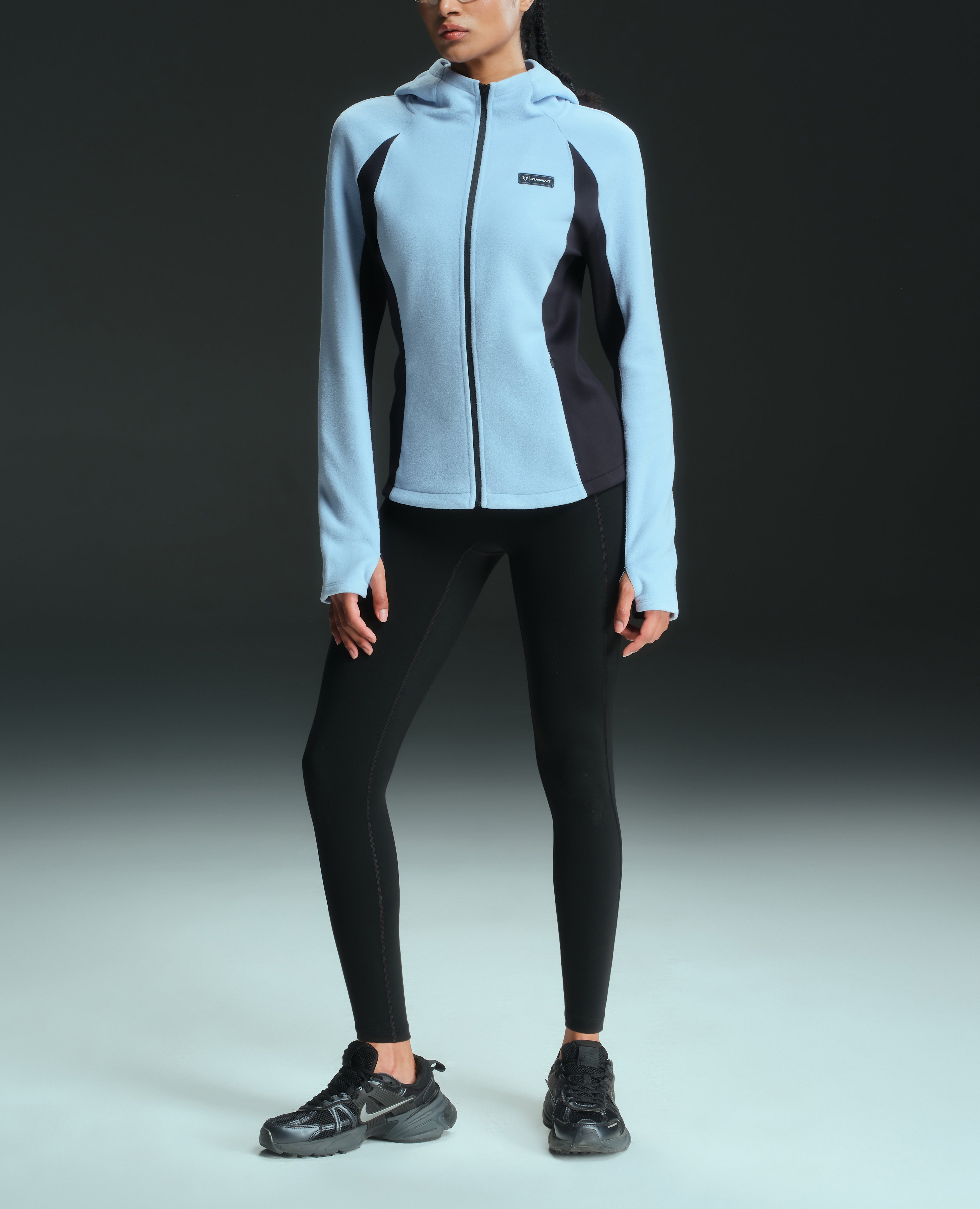 Ultra-Soft Hooded Waterproof Fleece Jacket - Light Blue