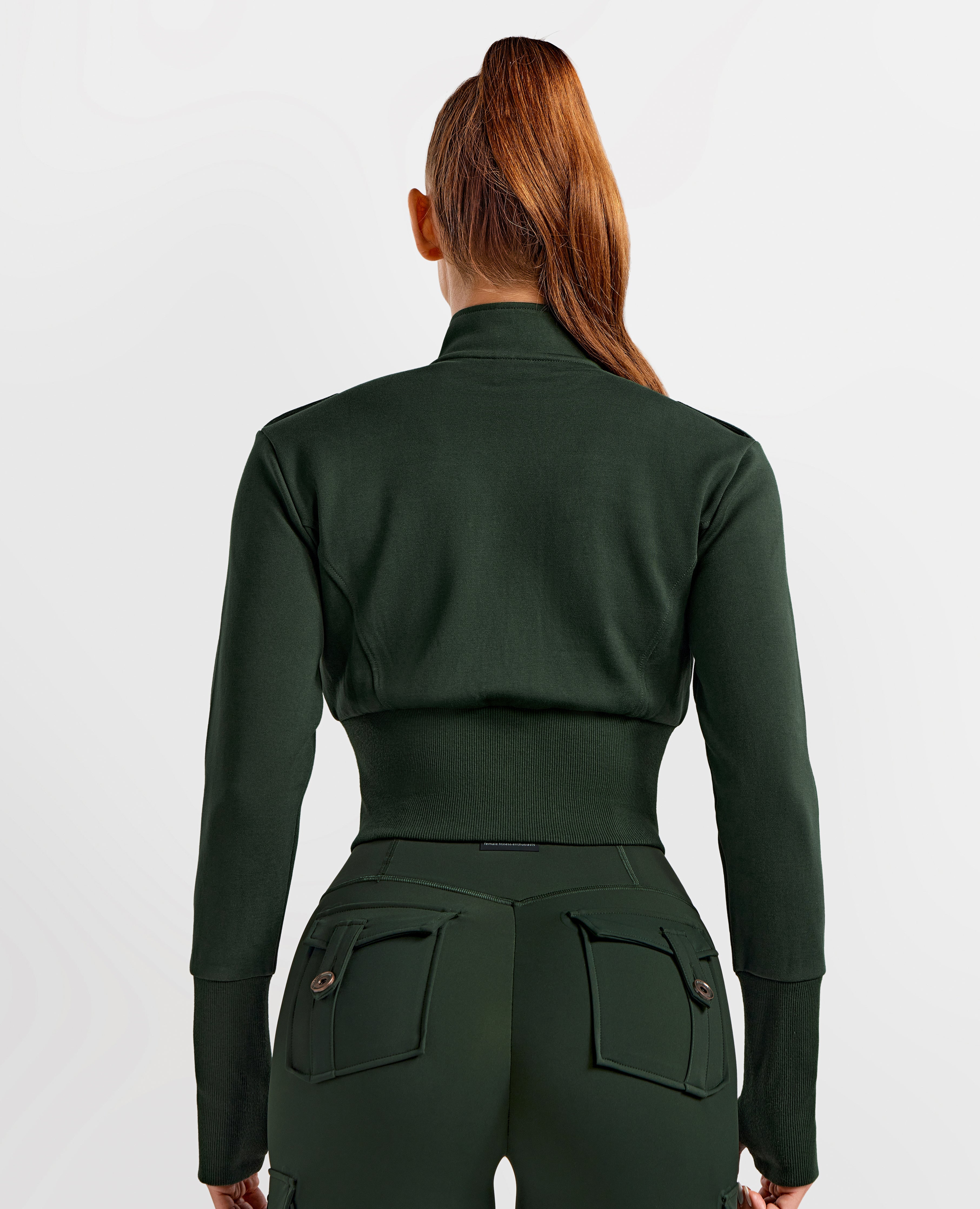 Veste de récolte active en liberté - Green de l'armée noire