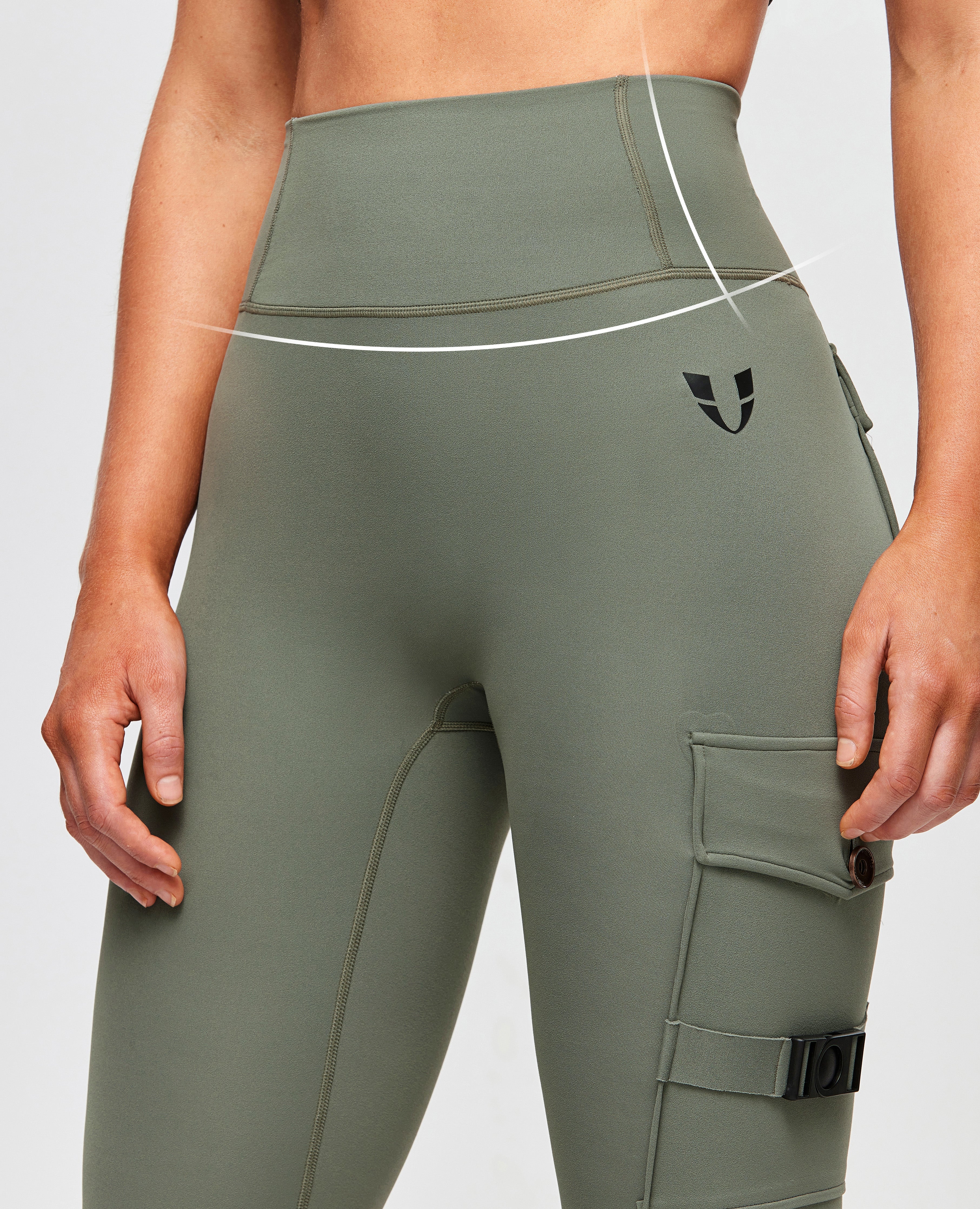 Leggings di Cargo Fitness Plus - Camp Green