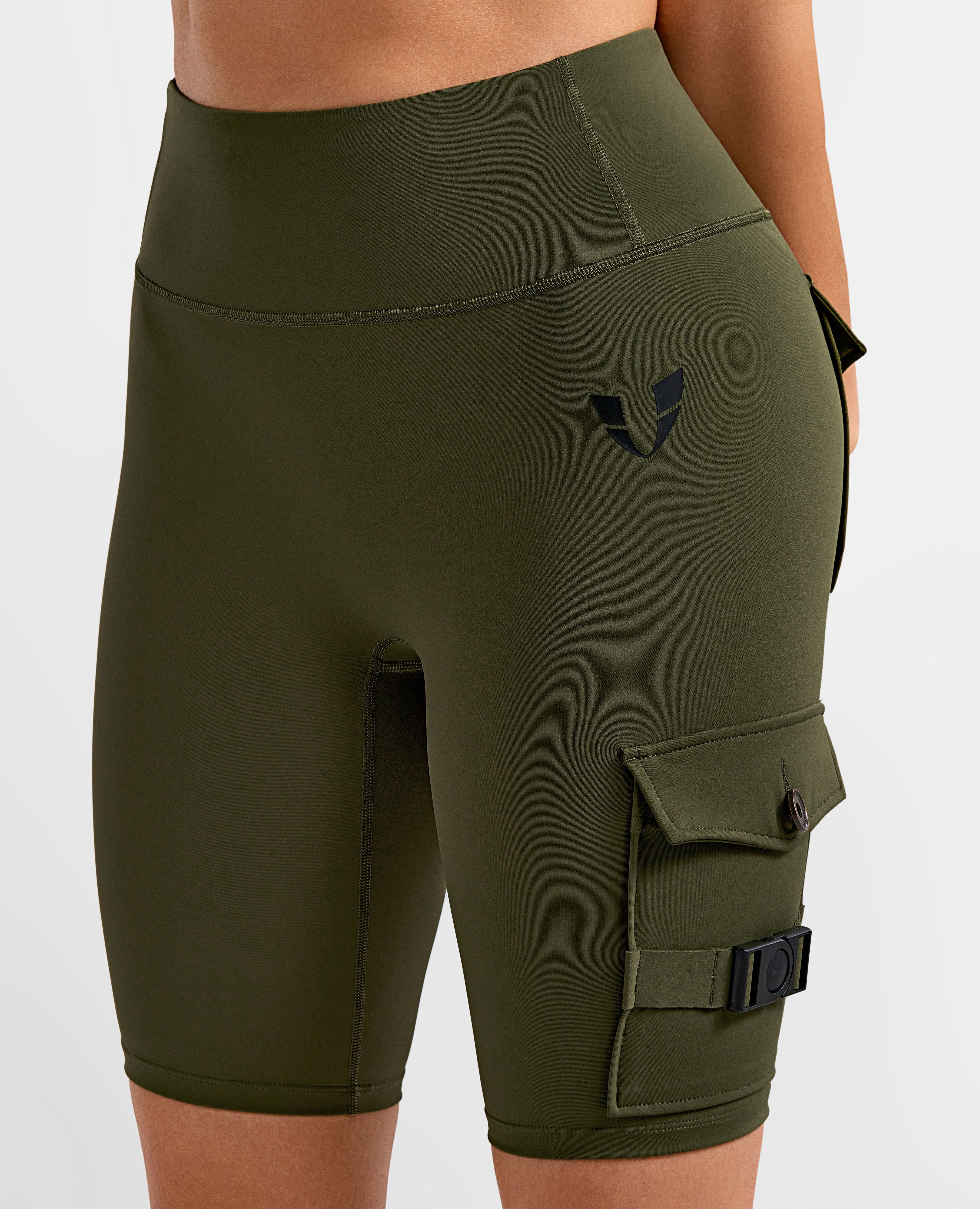 Active cargo shorts - darkolive green