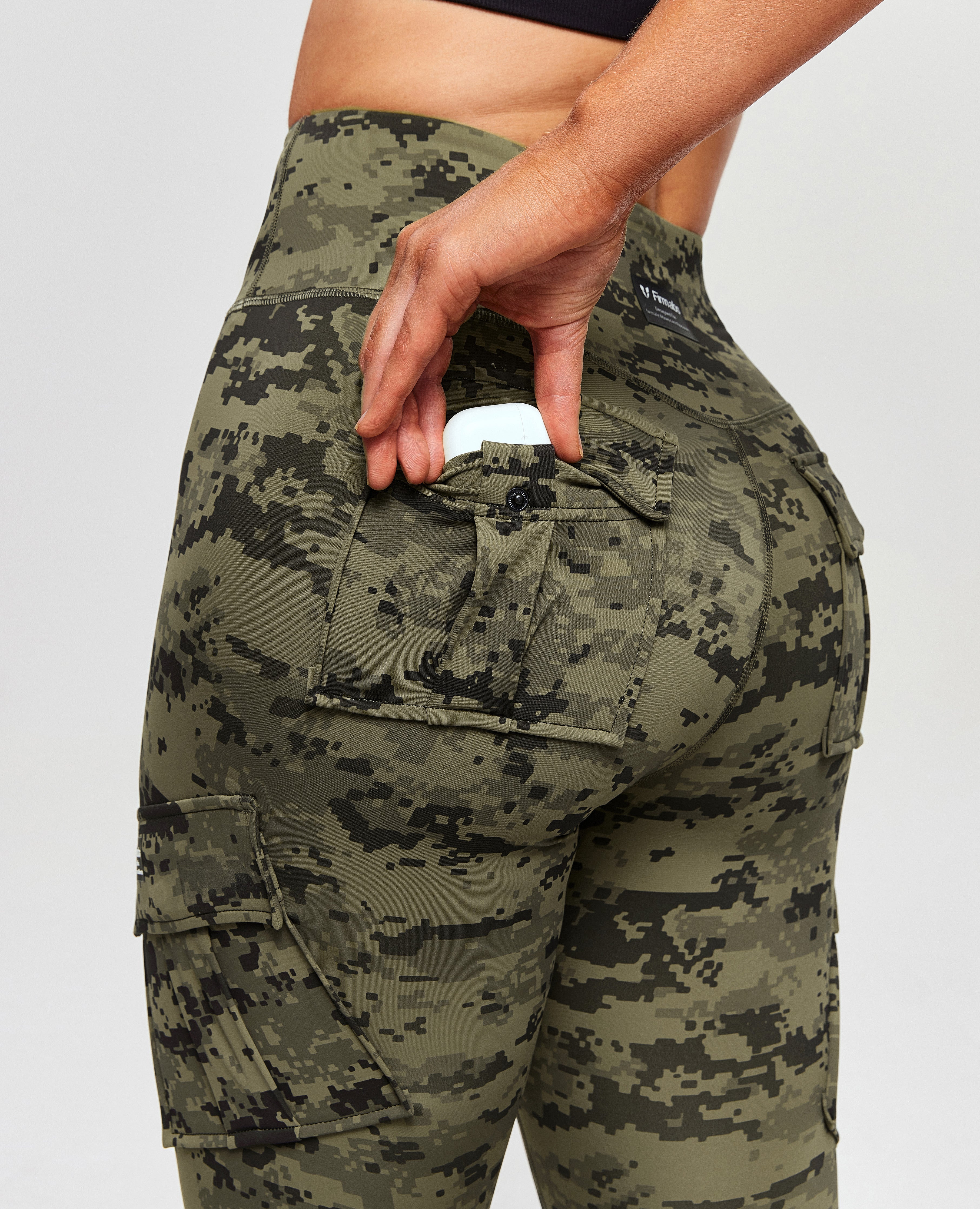 Solo Cargo Leggings - Army Green Camouflage