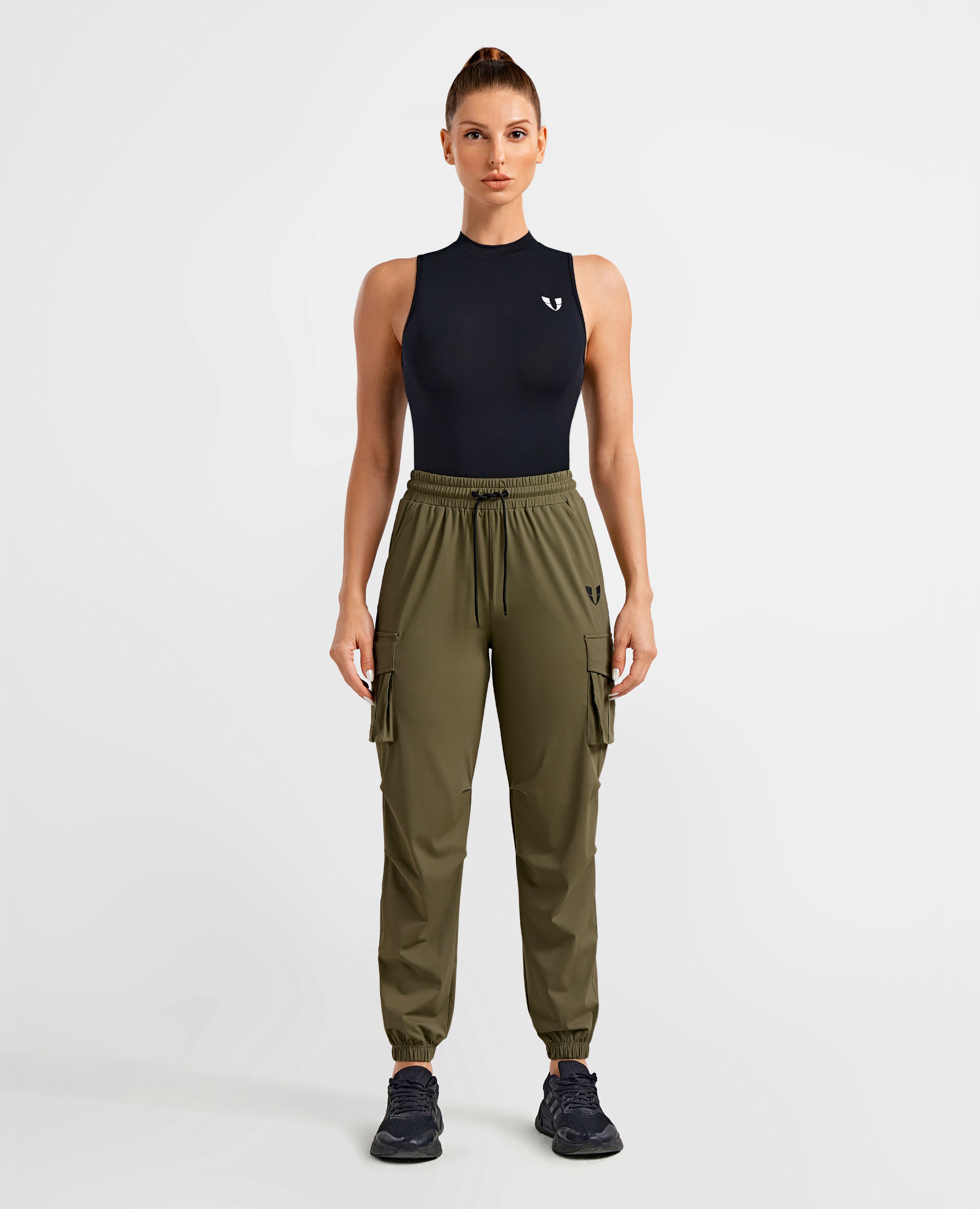 Cargo Pocket Joggers - Felsgrau Grün