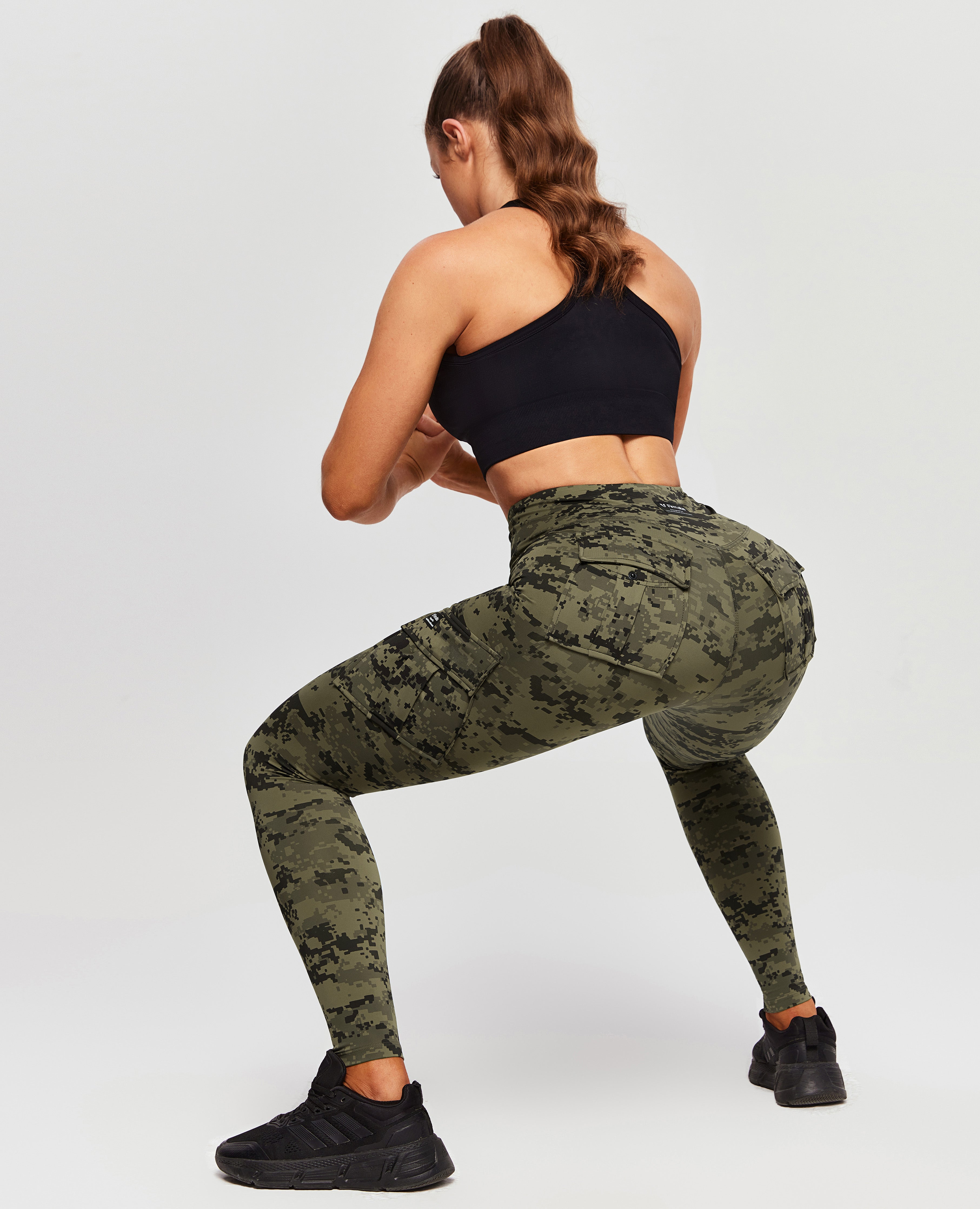 Solo Cargo-Leggings - Armeegrünes Camouflage