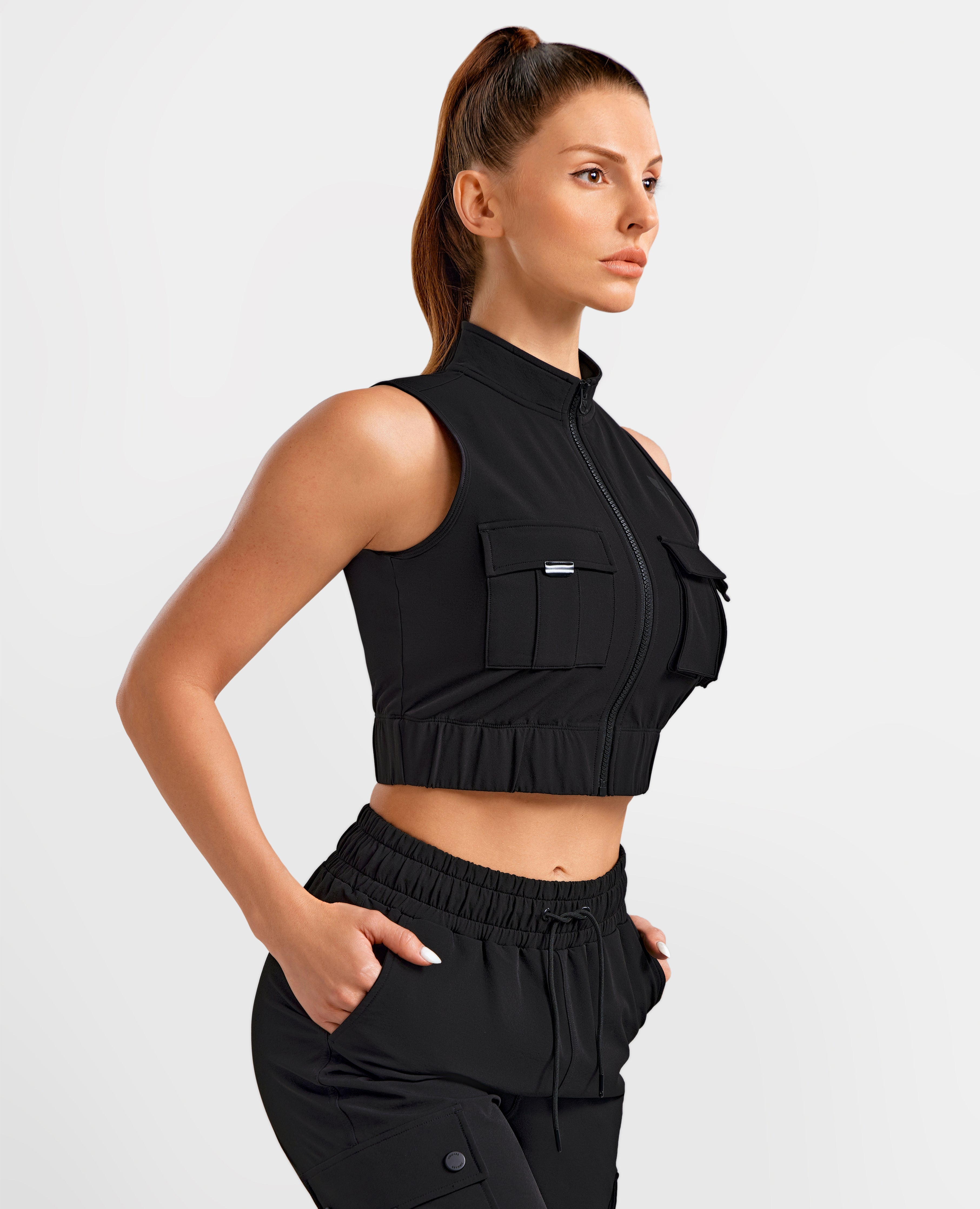 Cargo Power Moto Top - Negro