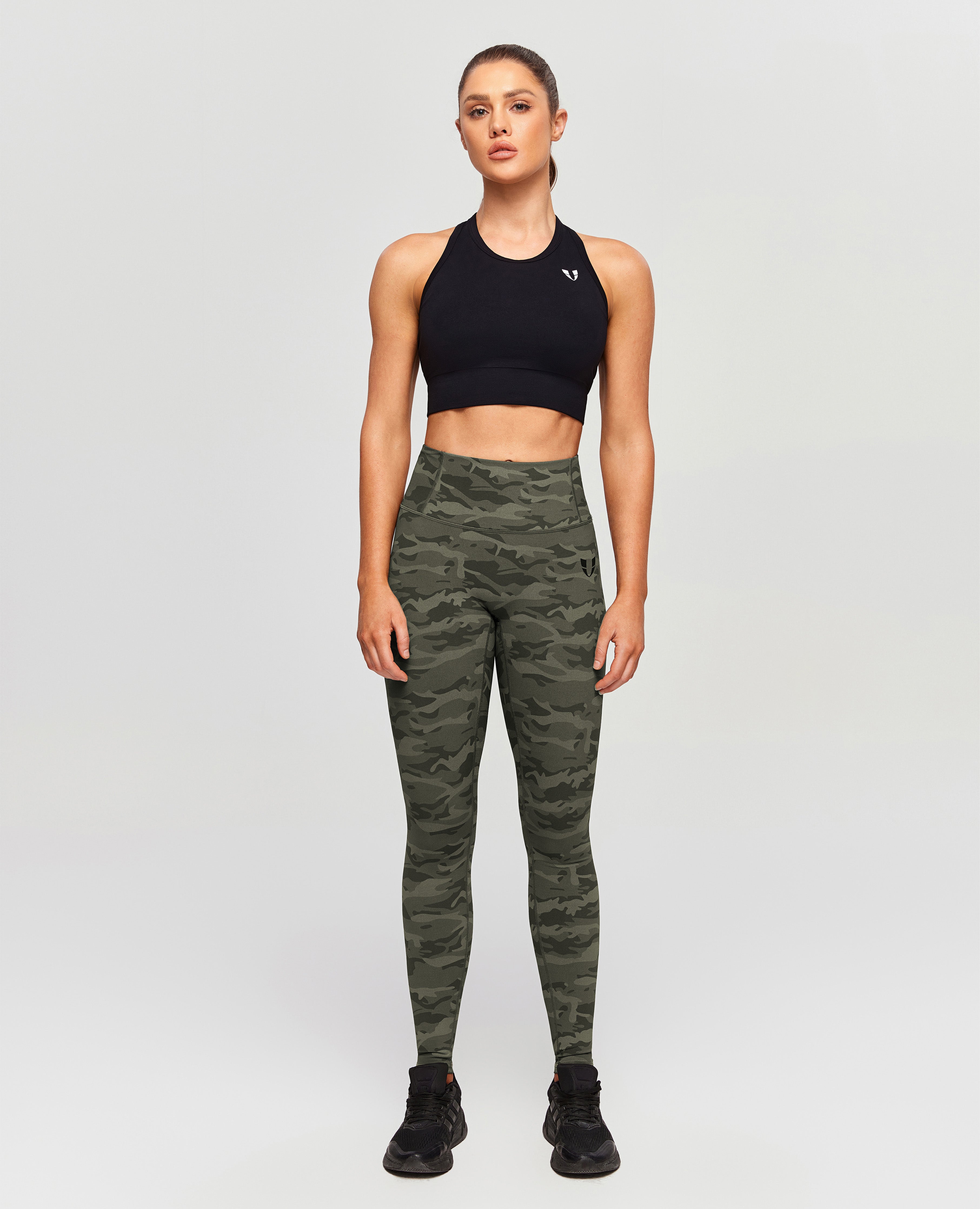 Leggings de tope de scrunch - camuflaje verde musgo