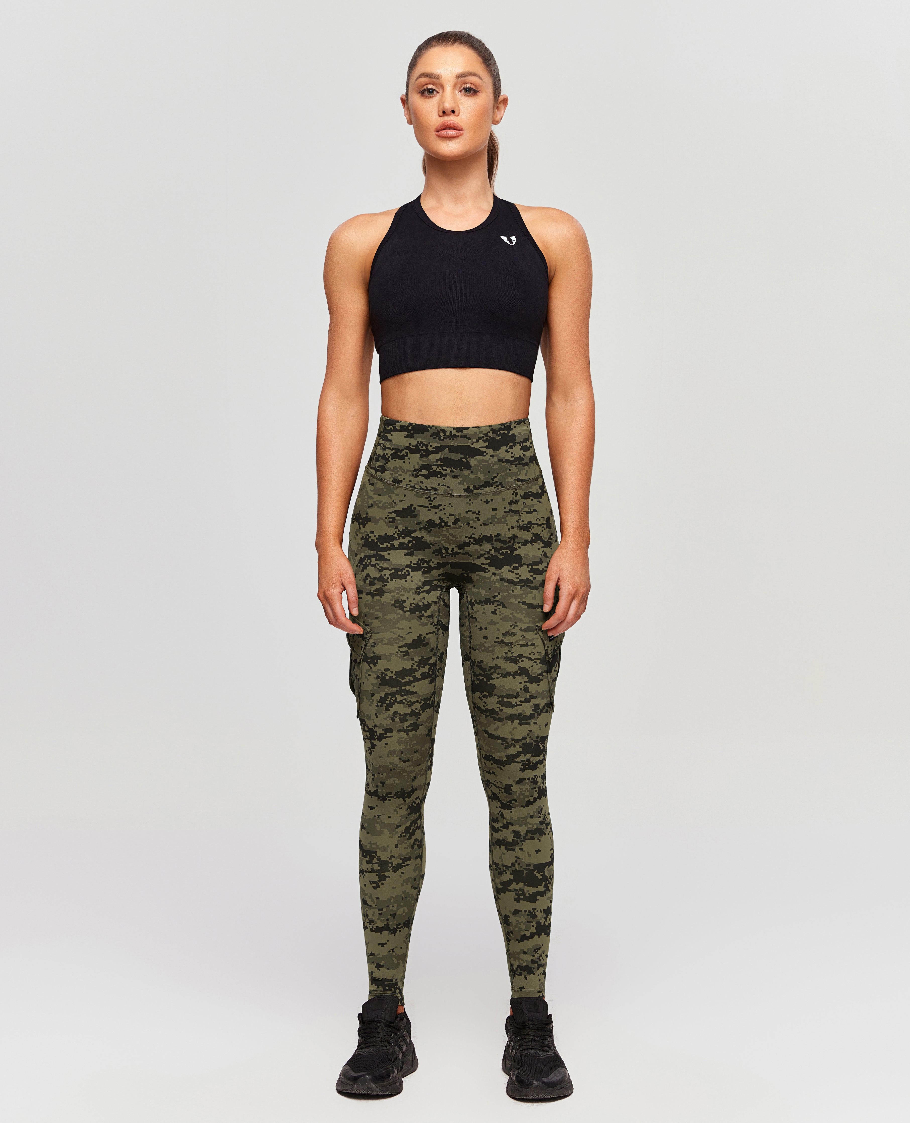 Solo Cargo Leggings - Army Green Camouflage