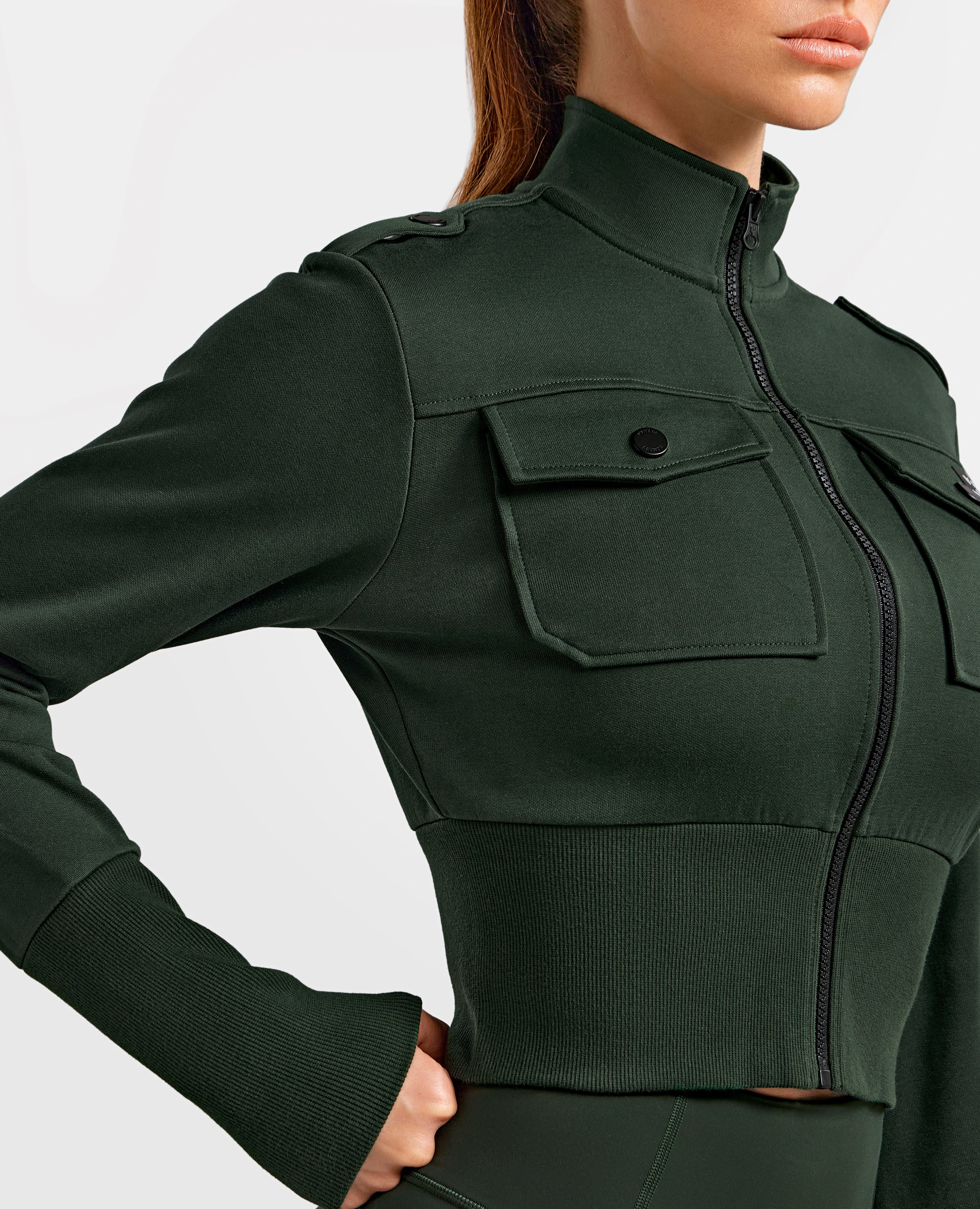 Veste de récolte active en liberté - Green de l'armée noire