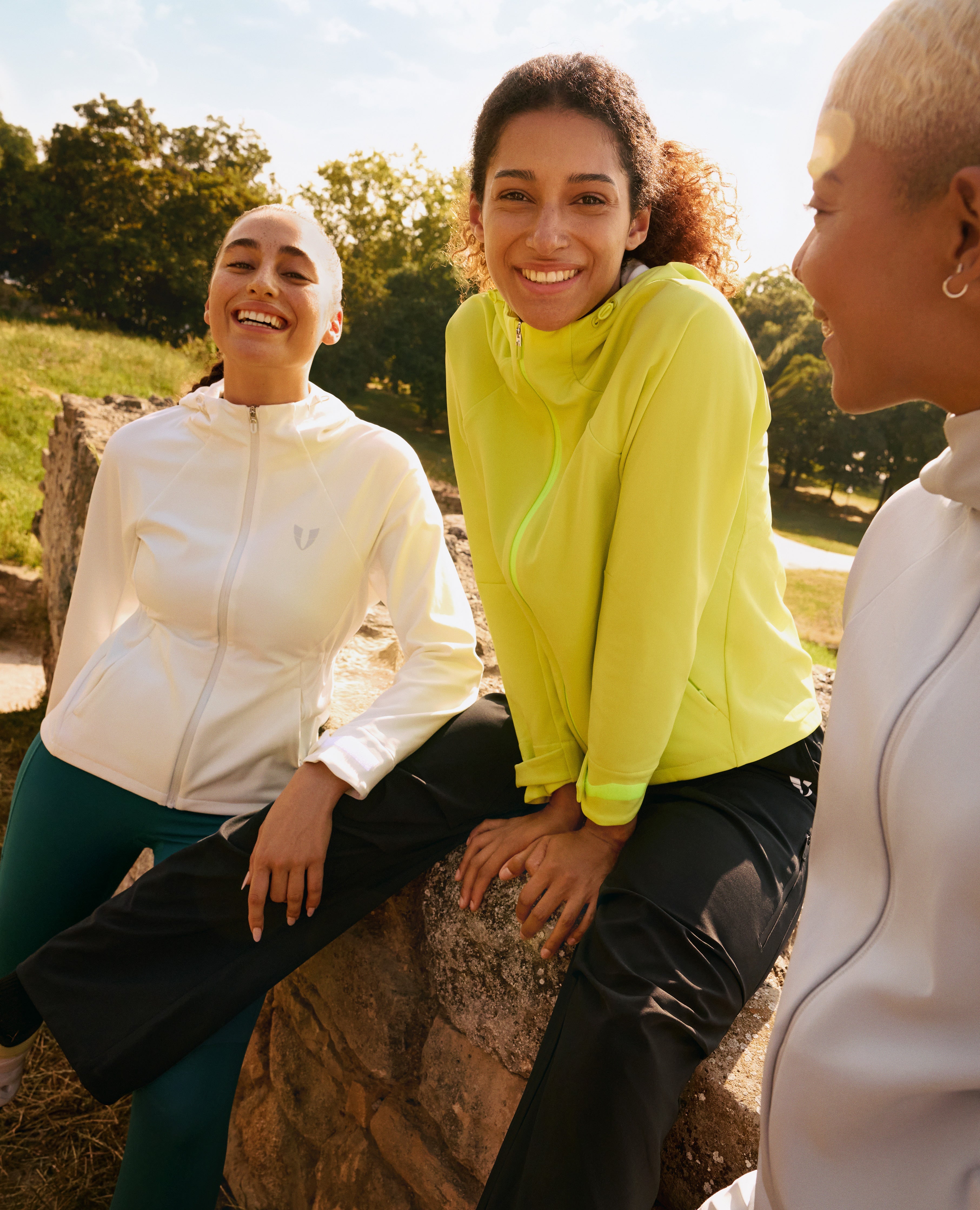 Fleece Lined Zip Up Hoodie Jacket - White