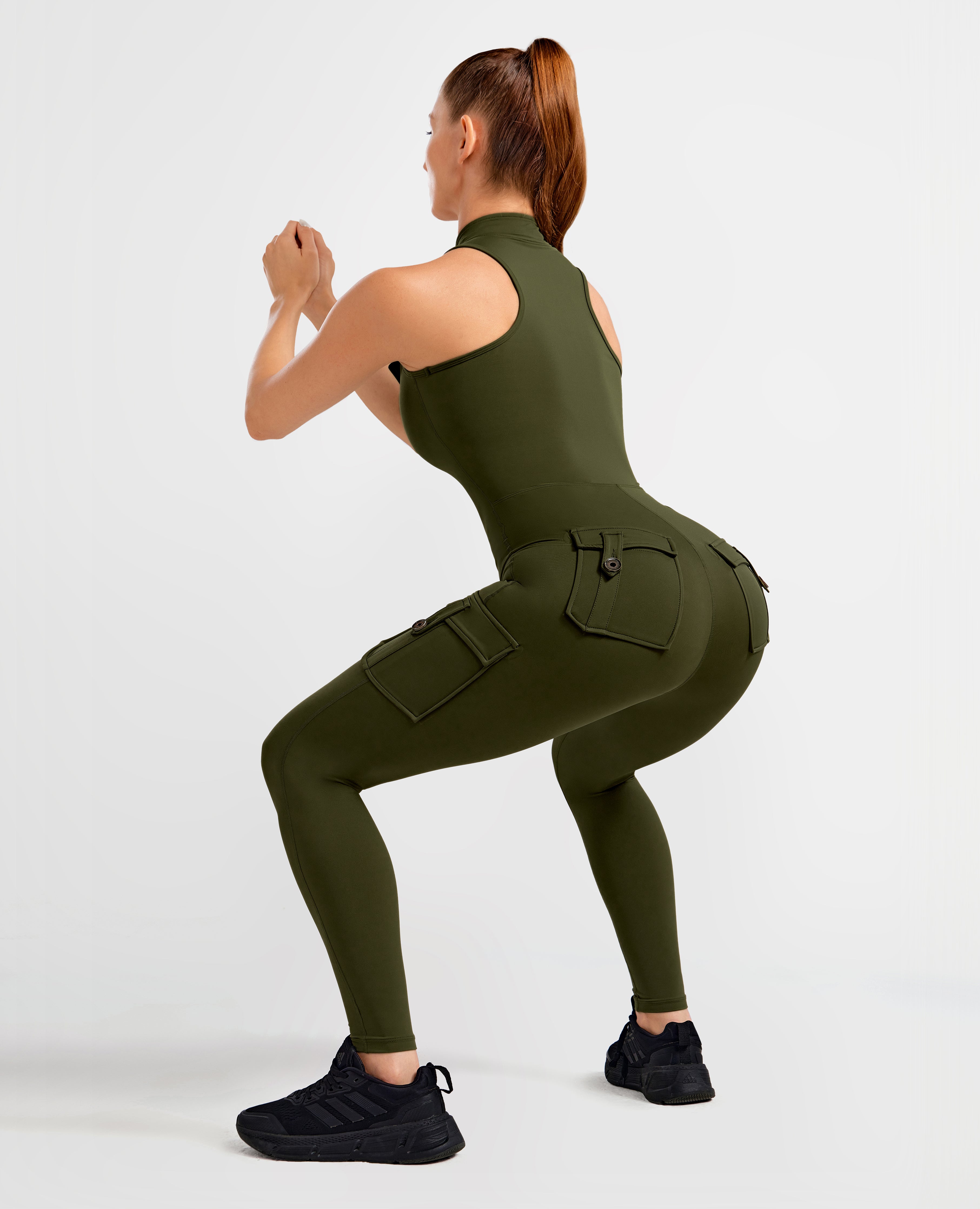 Body de poche de cargaison - vert olive foncé