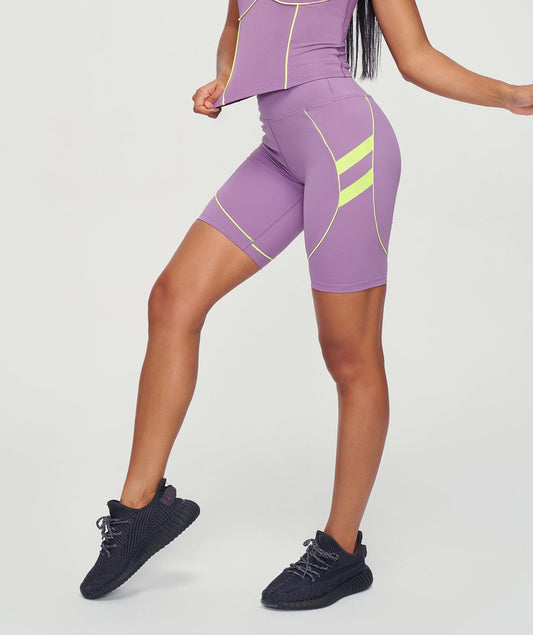 Pantalones cortos deportivos para levantar glúteos - Púrpura
