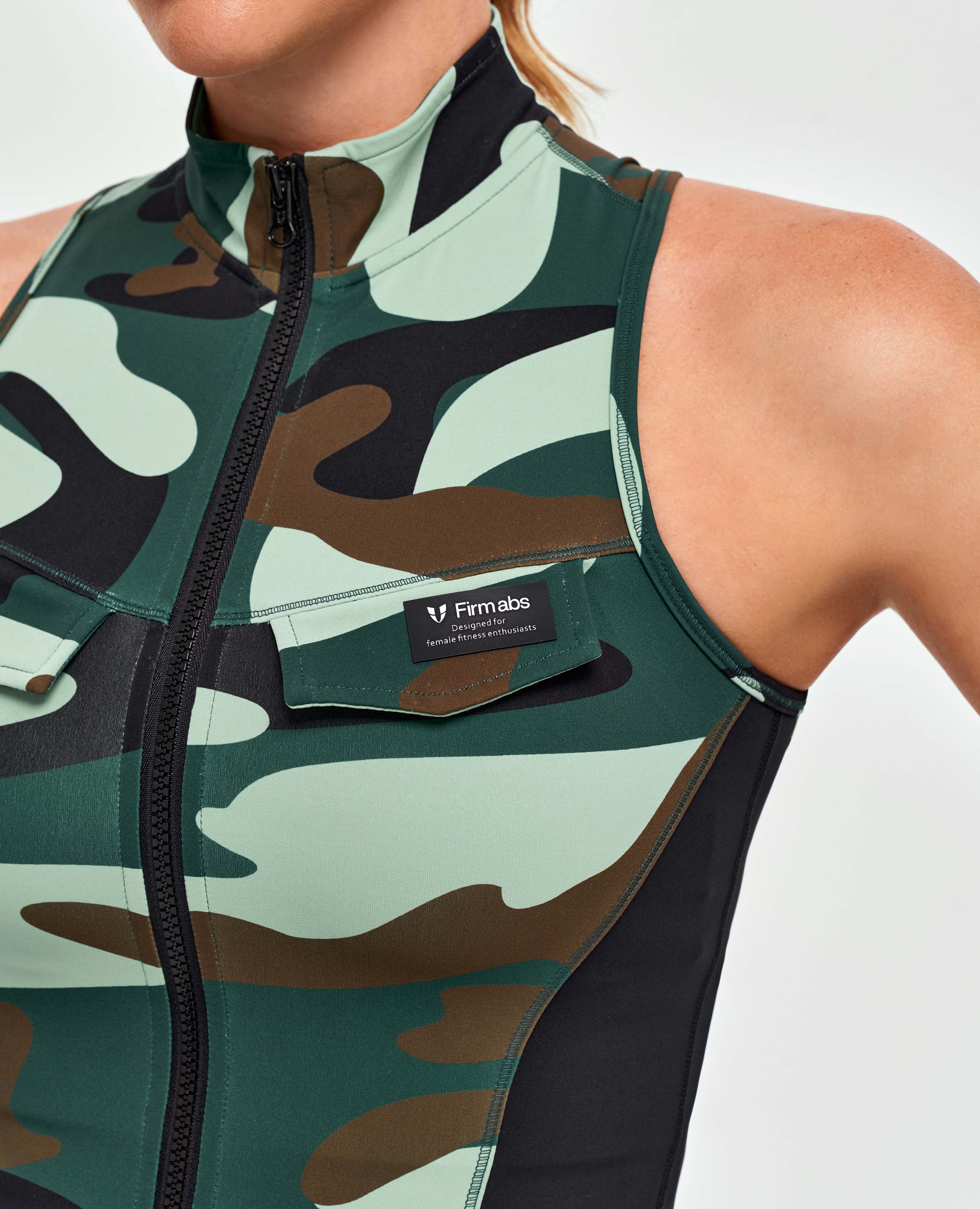 Army Abs Tanktop – Grünes Camouflage