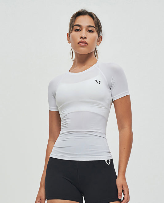 Einfaches Gym-T-Shirt – Weiß