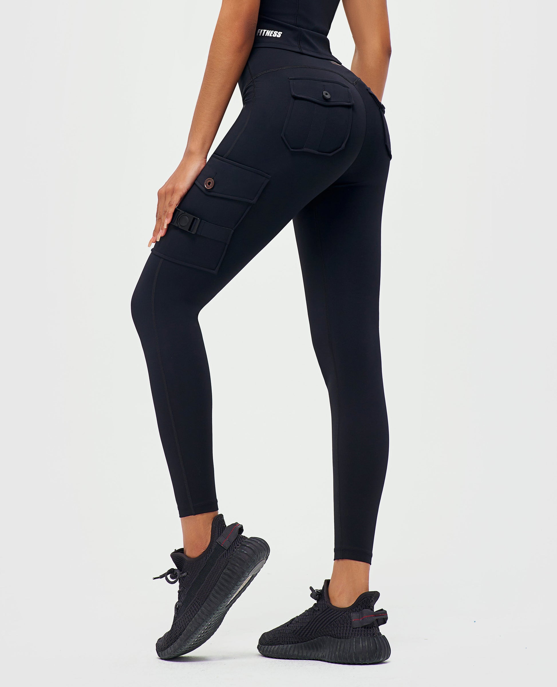 Gym Leggings with Pockets Black, activewear