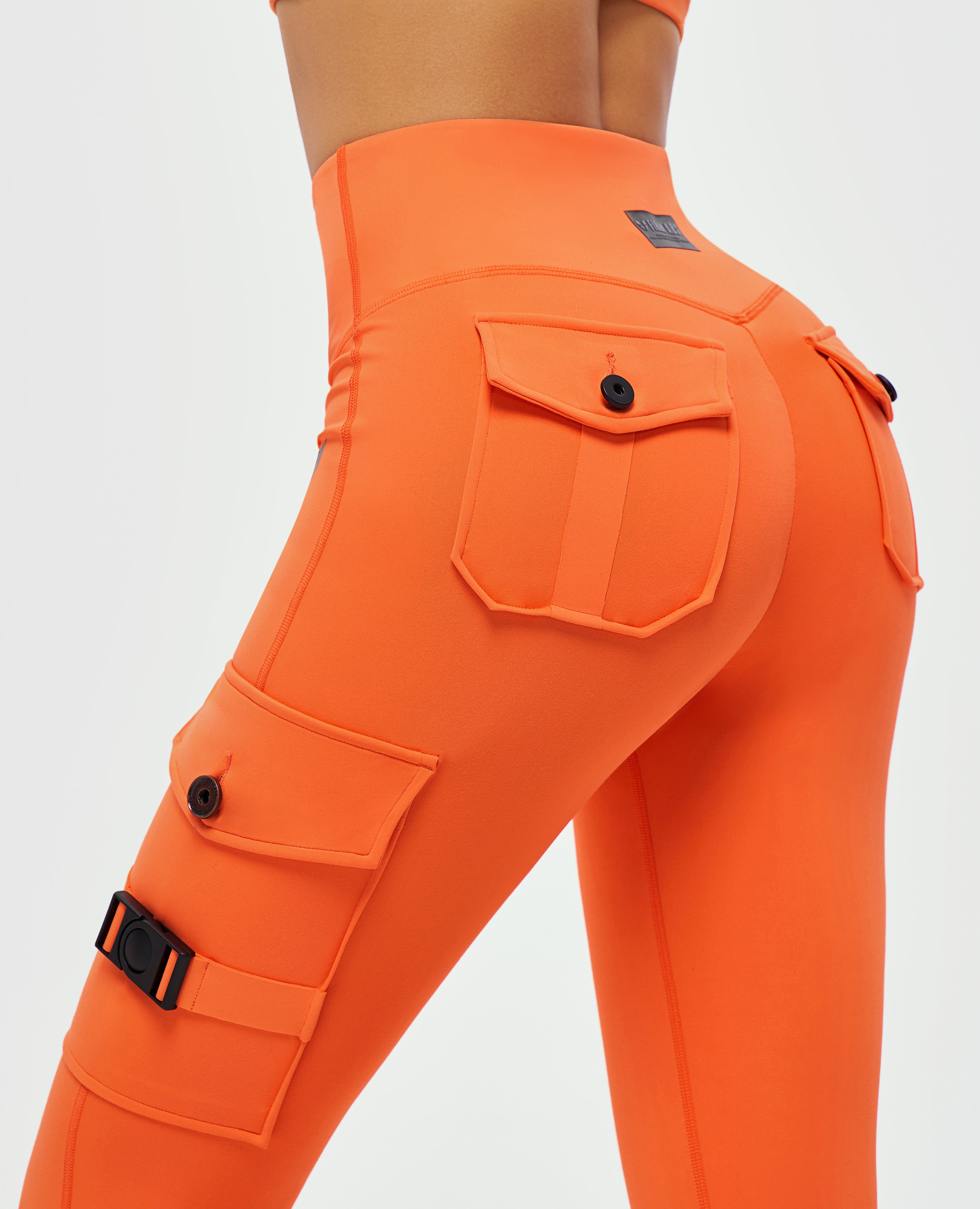 Cargo Fitness Leggings – Orange