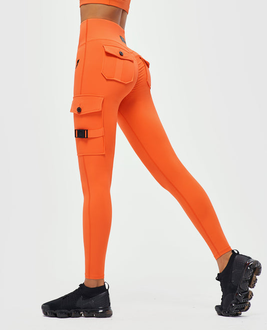 Cargo Fitness Leggings – Orange