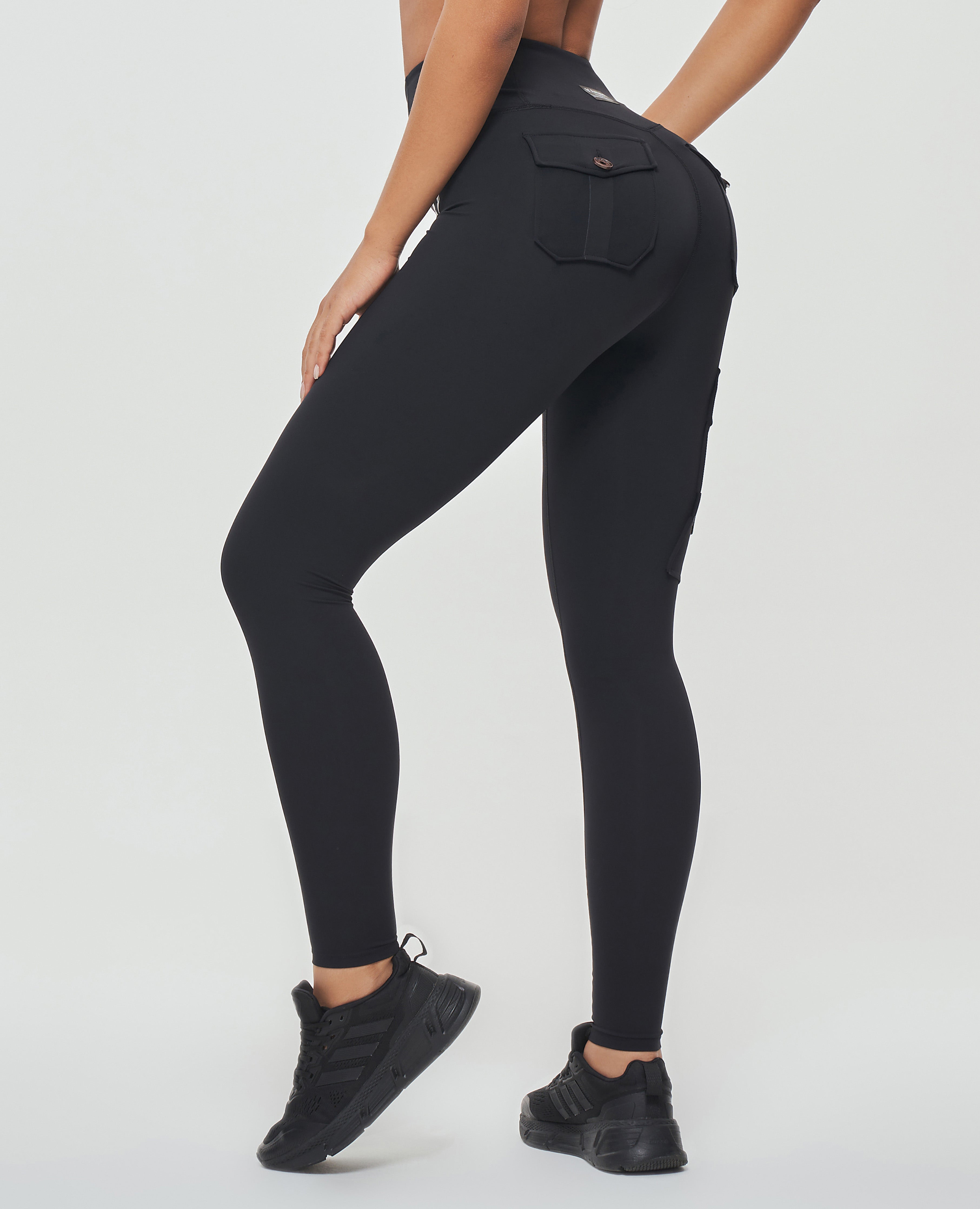 Cargo Gym Leggings – Schwarz