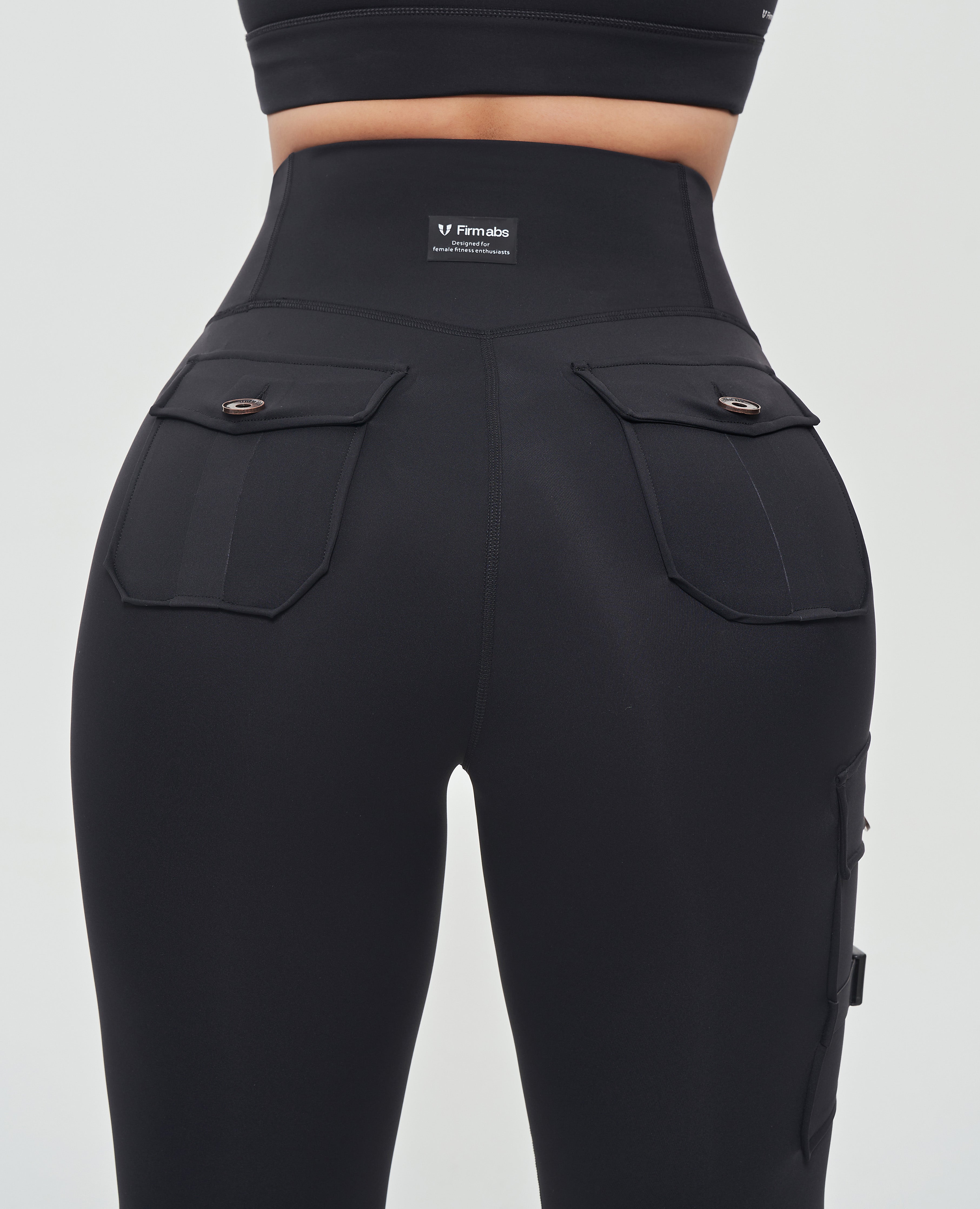 Cargo Gym Leggings – Schwarz