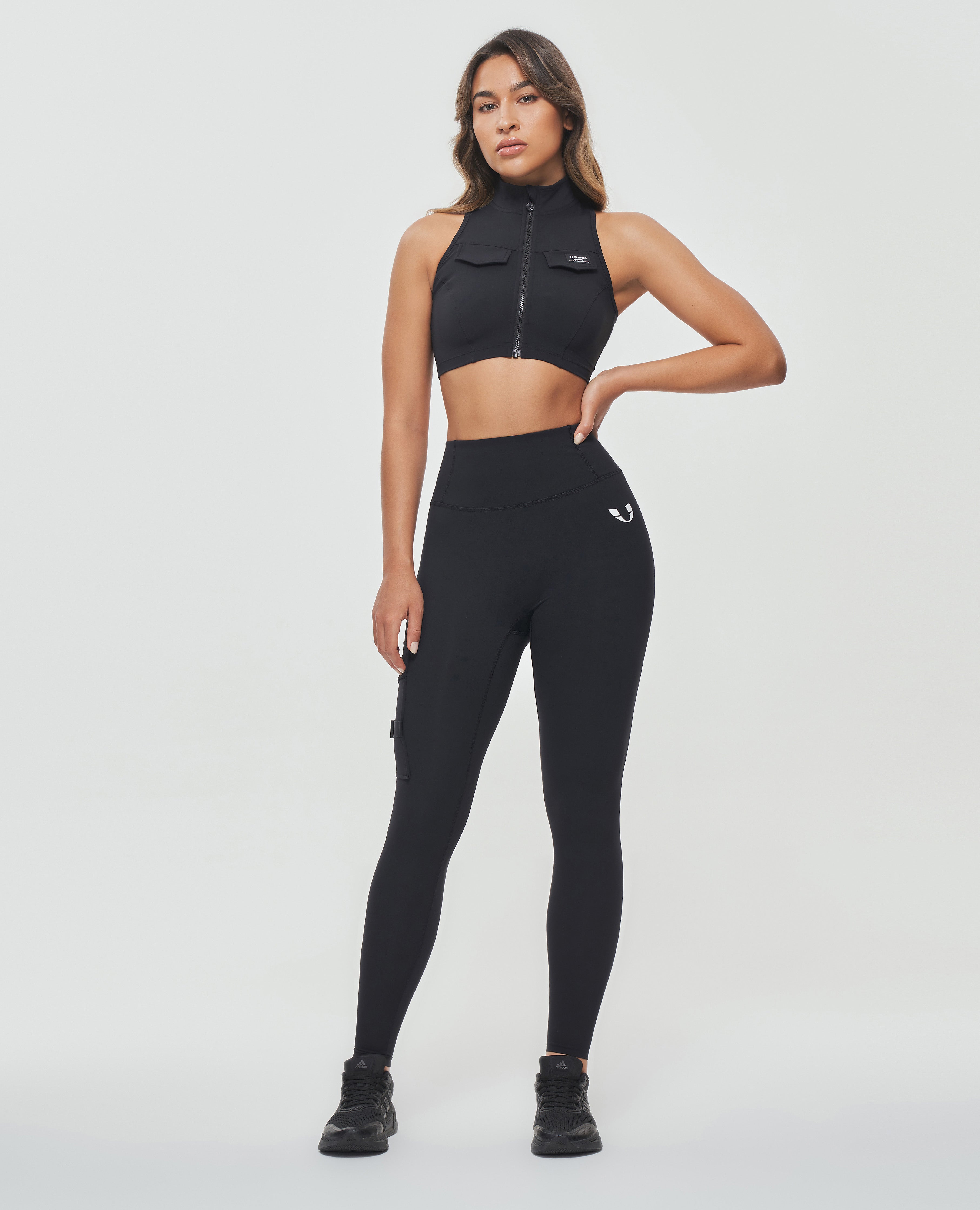 Cargo Gym Leggings – Schwarz