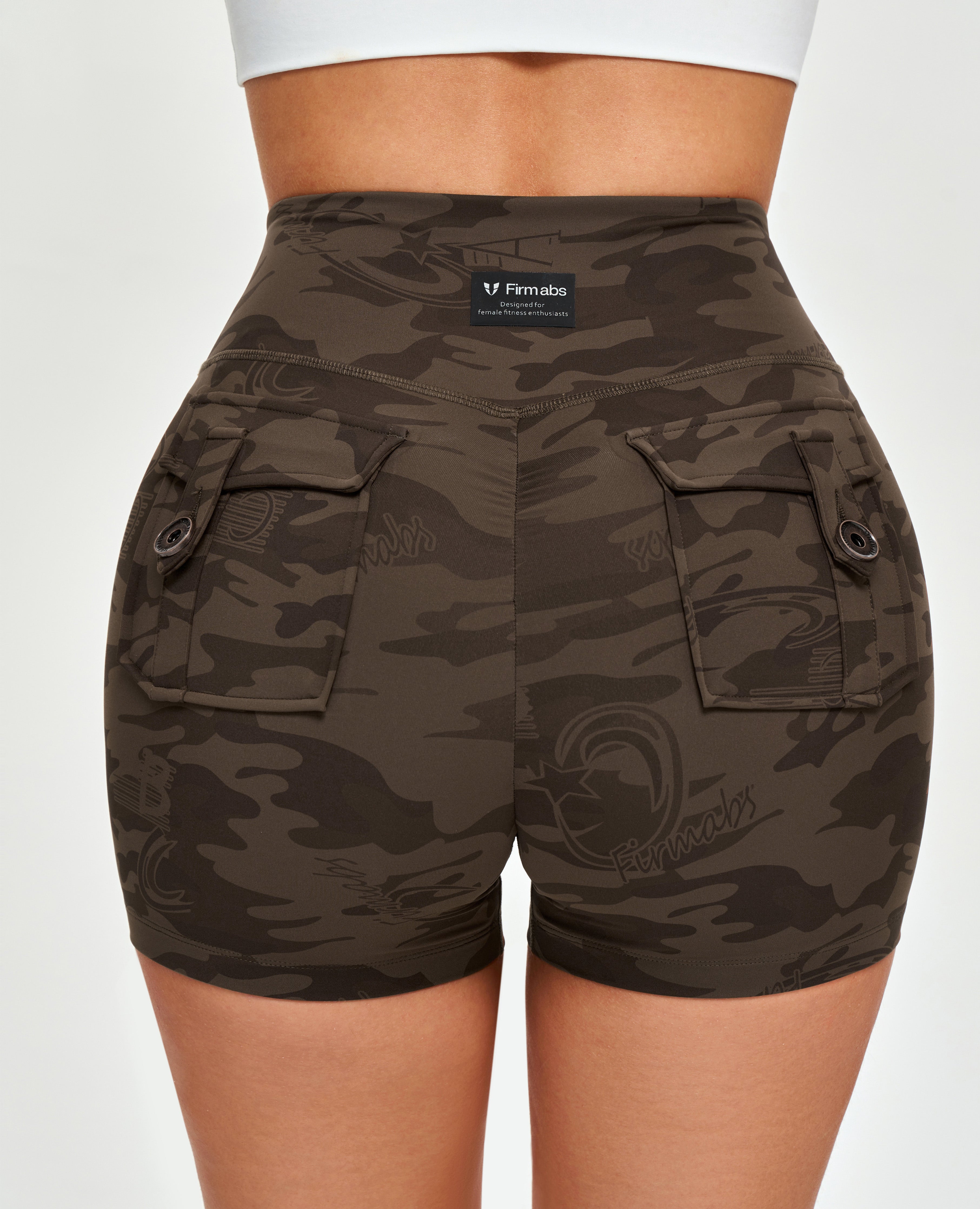 Cargo-Shorts – Braunes Camouflage