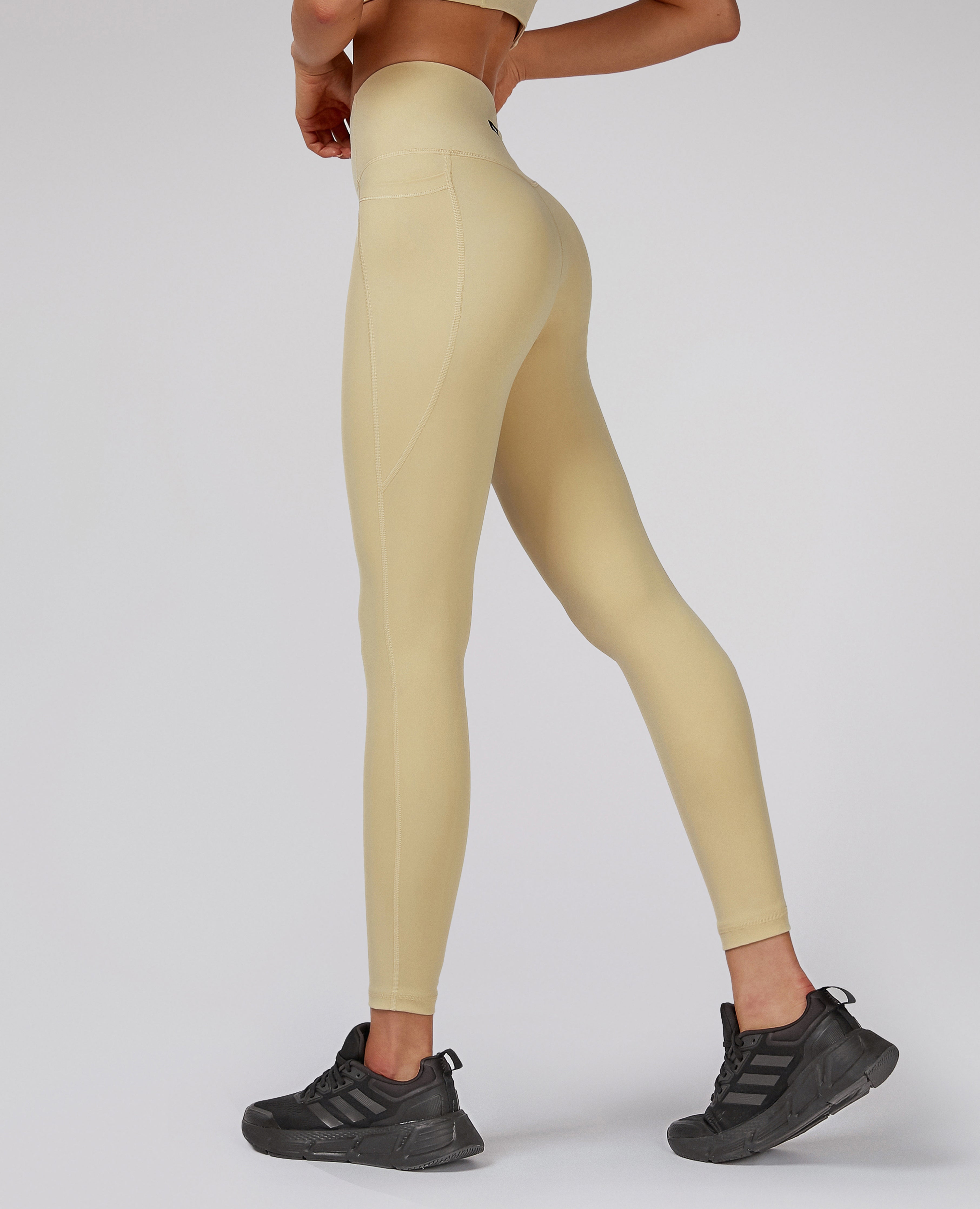 High-waisted Gym Leggings – Hellgelb