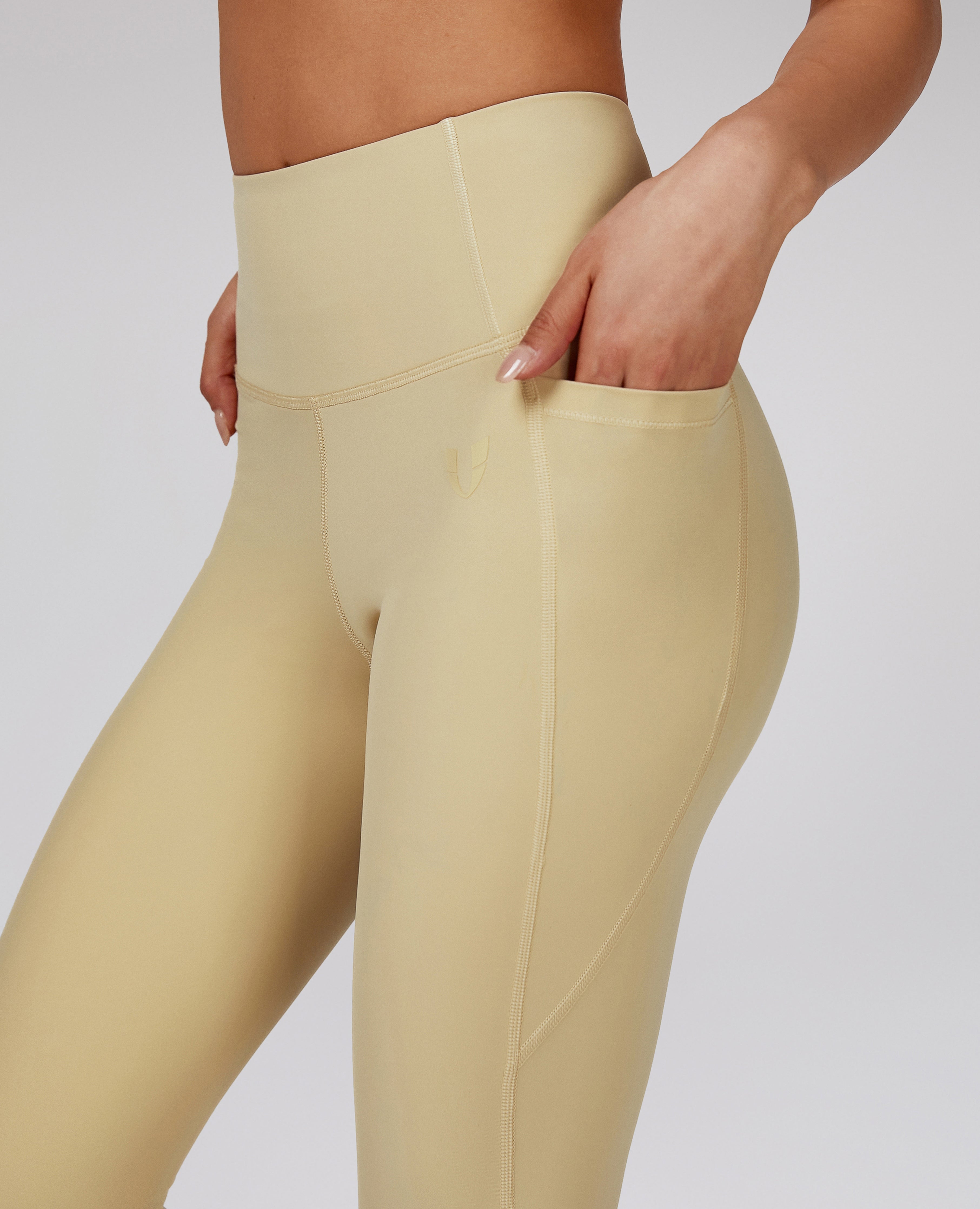 High-waisted Gym Leggings – Hellgelb