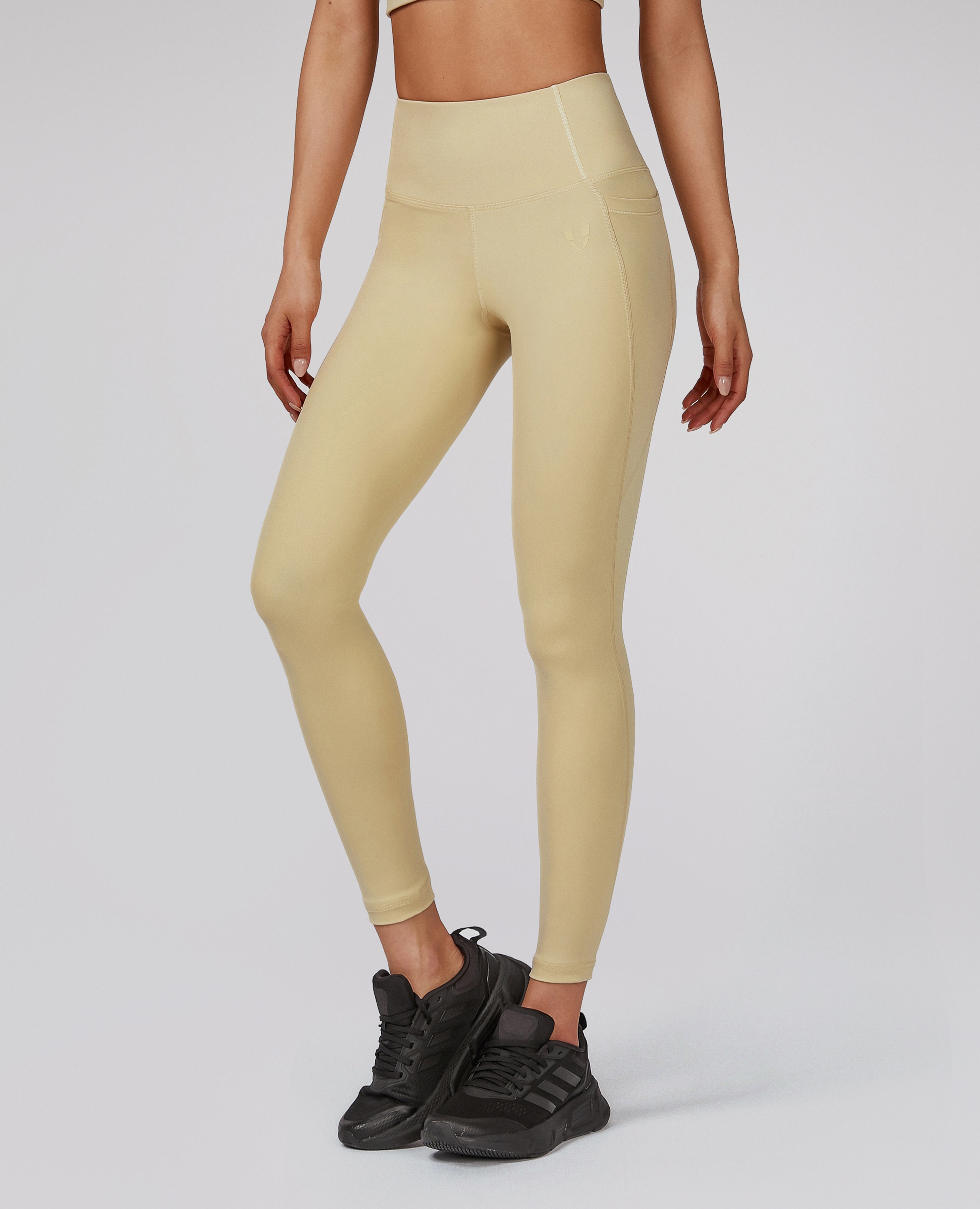 High-waisted Gym Leggings – Hellgelb