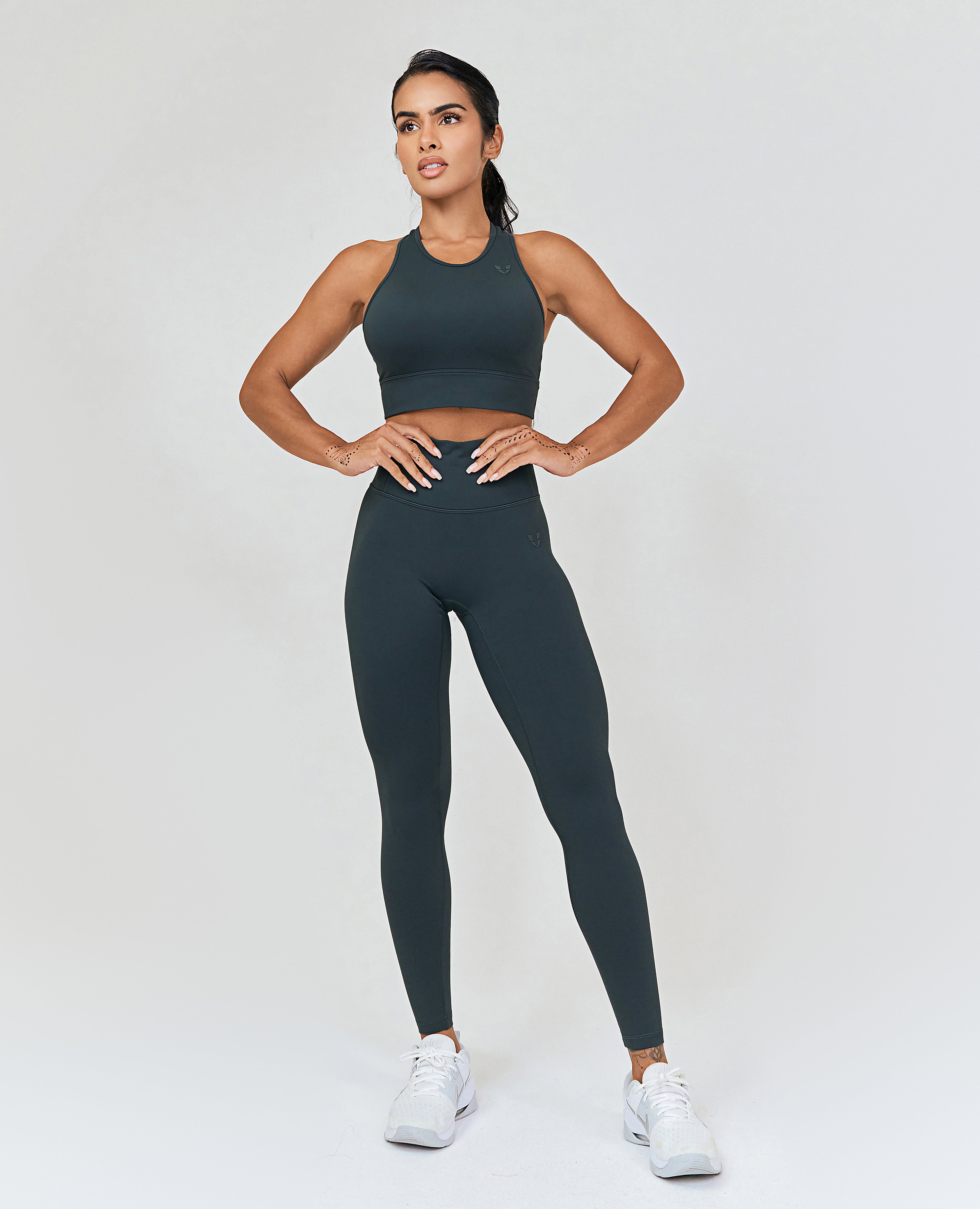 Workout Leggings mit hoher Taille – Grau