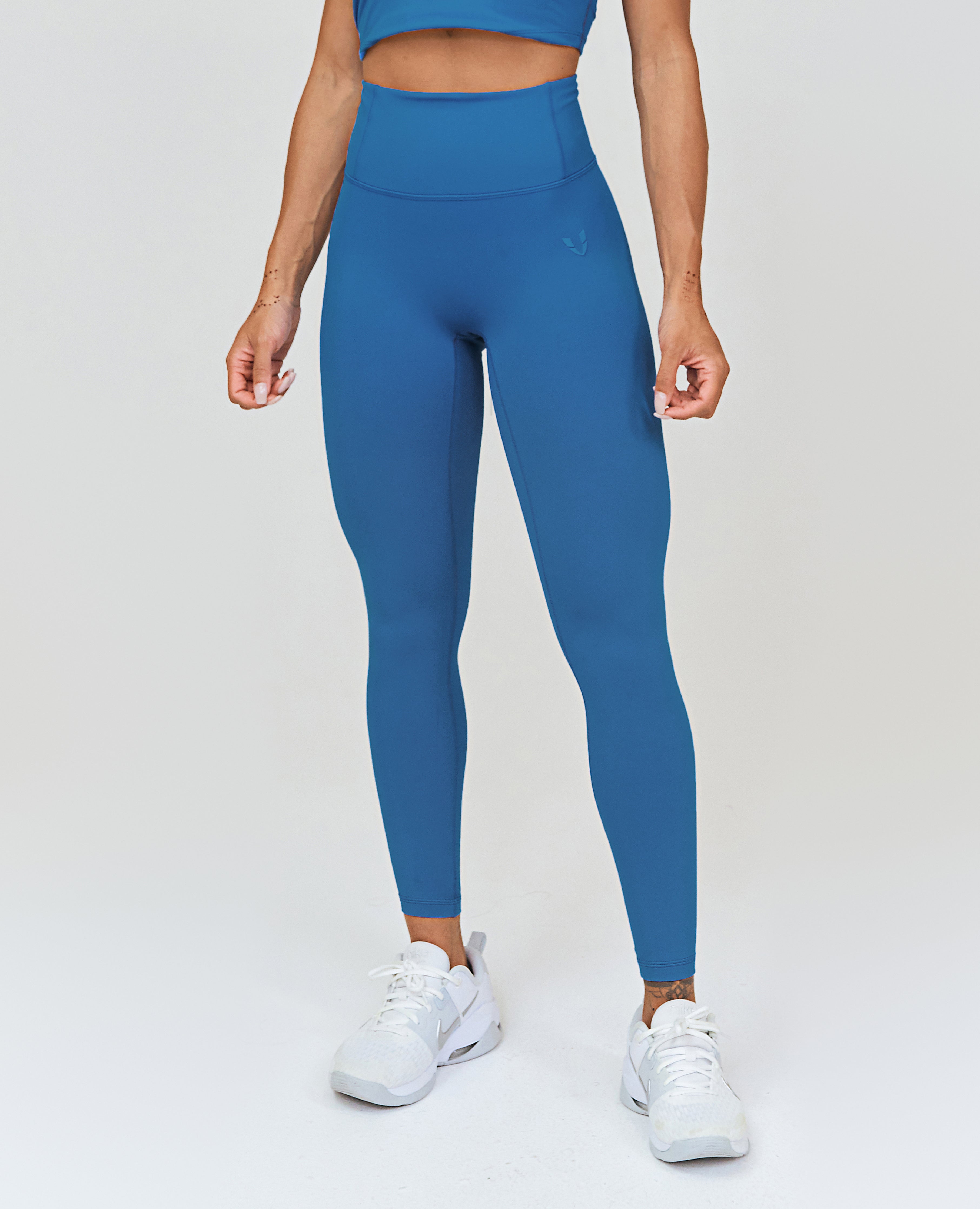 High Waist Trainingsleggings – Blau