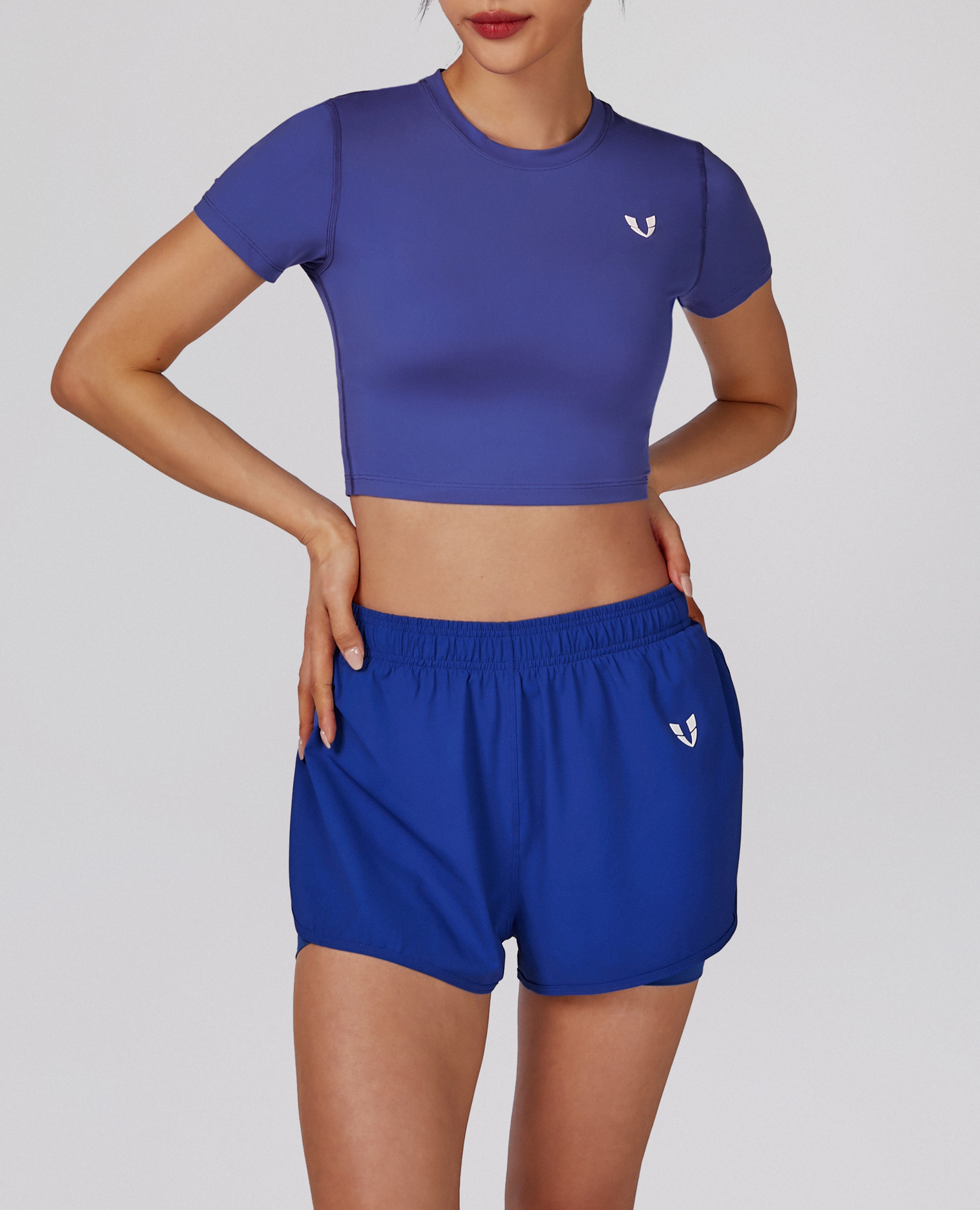 Seamless Crop Top - Blue