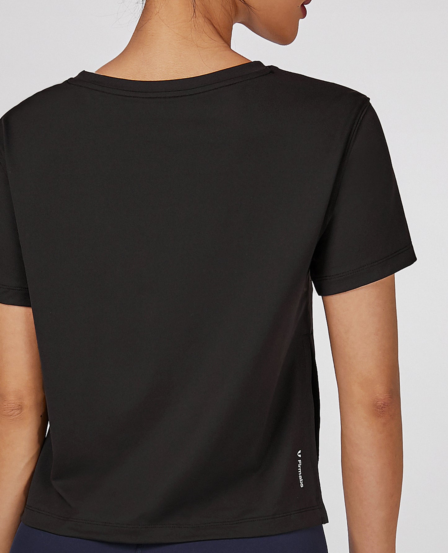 Lightweight Cropped T-shirt - Black